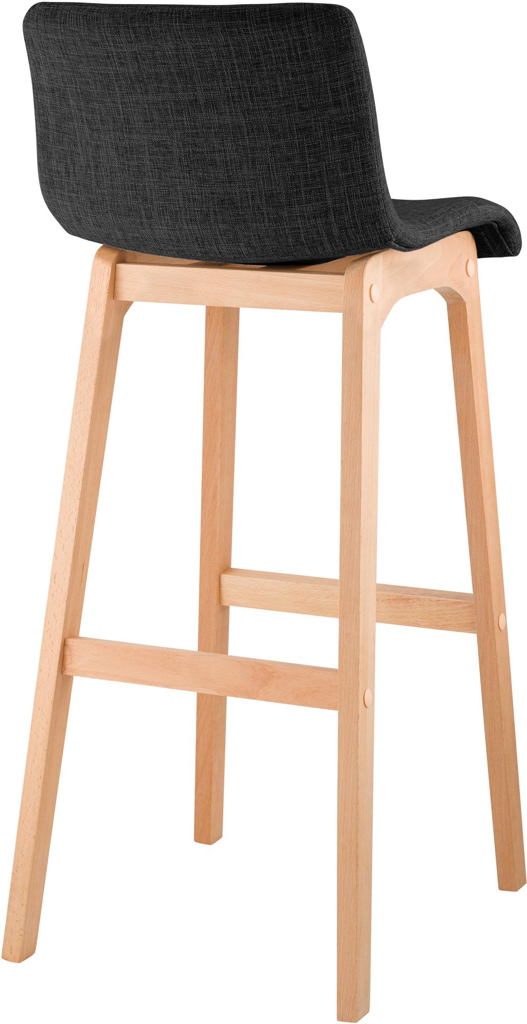 Tabouret de Bar Hover Tissu Piètement Quatre pieds Natura
