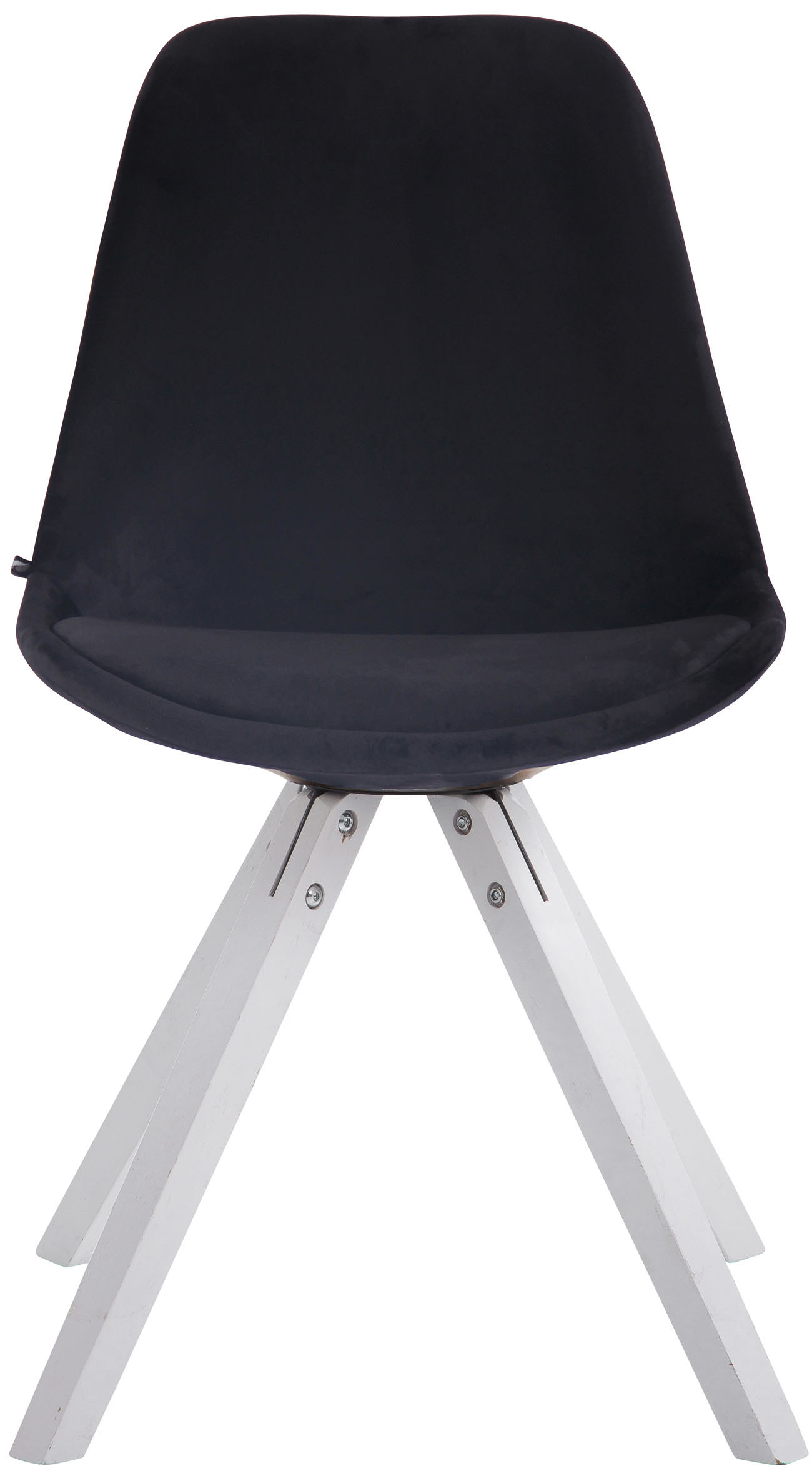 Chaise de salle à manger Toulouse en velours Pieds carrés
