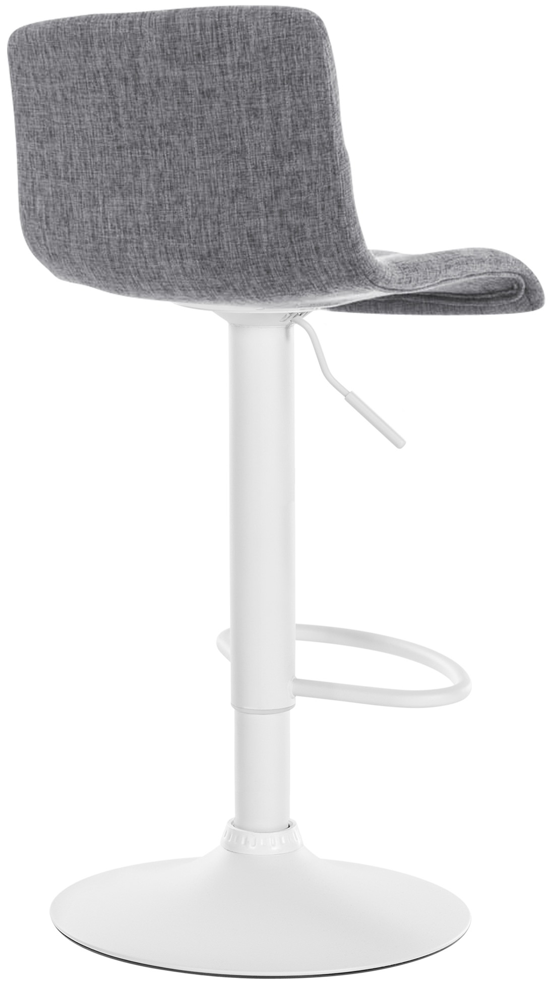 Tabouret de bar Hover Assise en Tissu Piètement Métal chromé