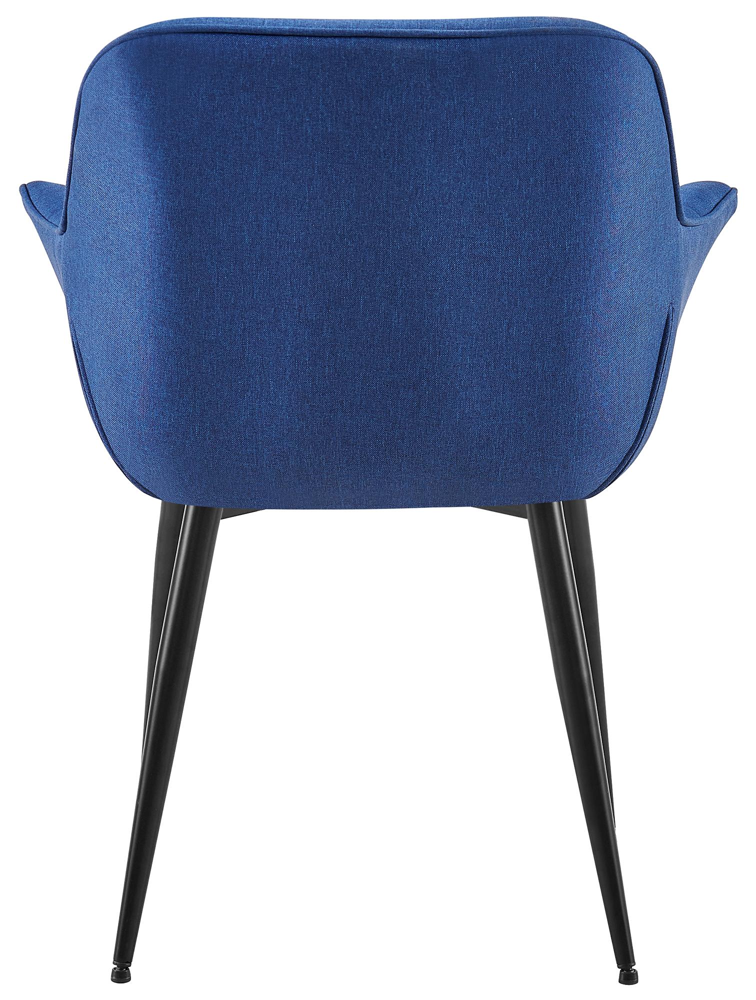 Chaise de salle à manger Roseville avec accoudoirs et pieds en métal