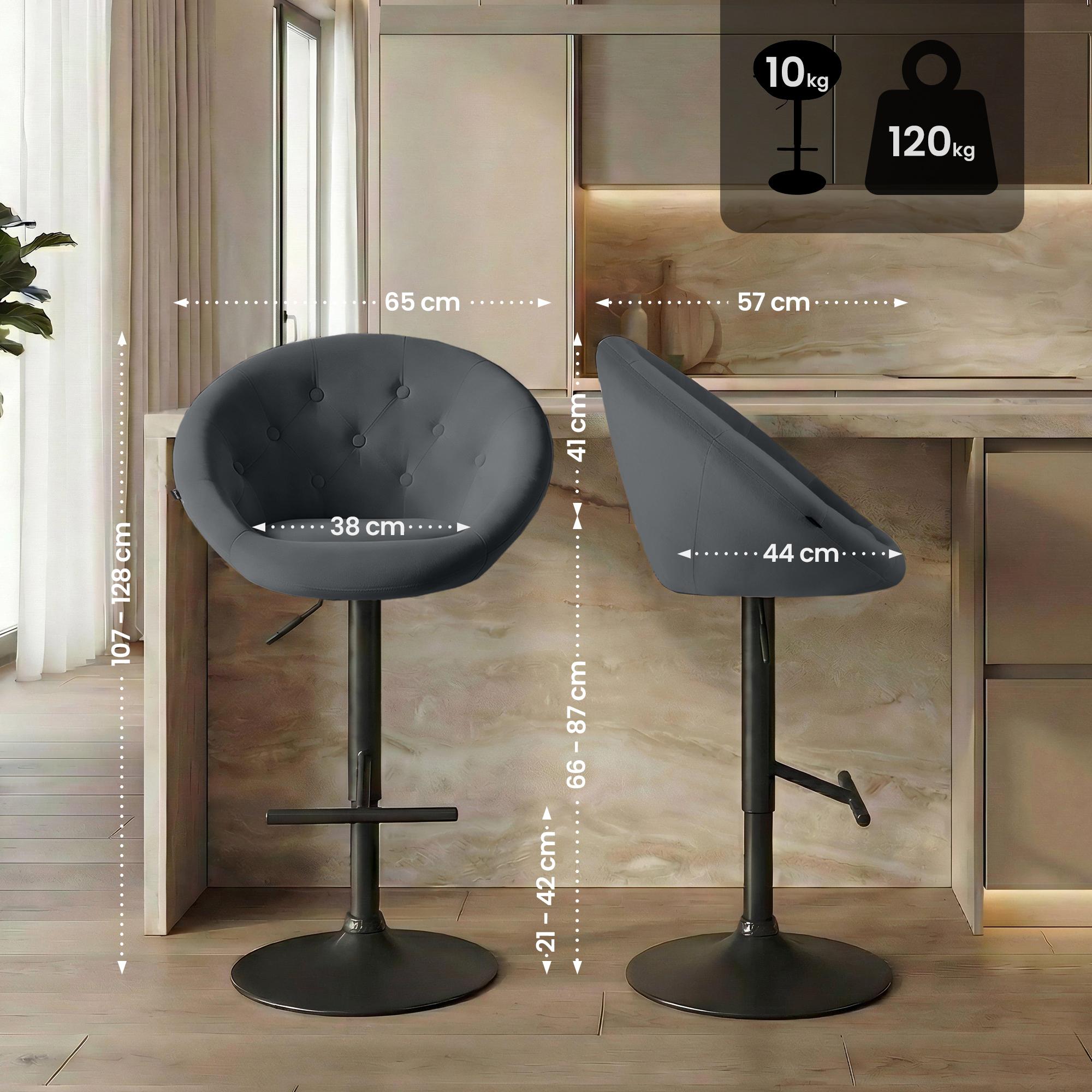 Tabouret de bar London en velours