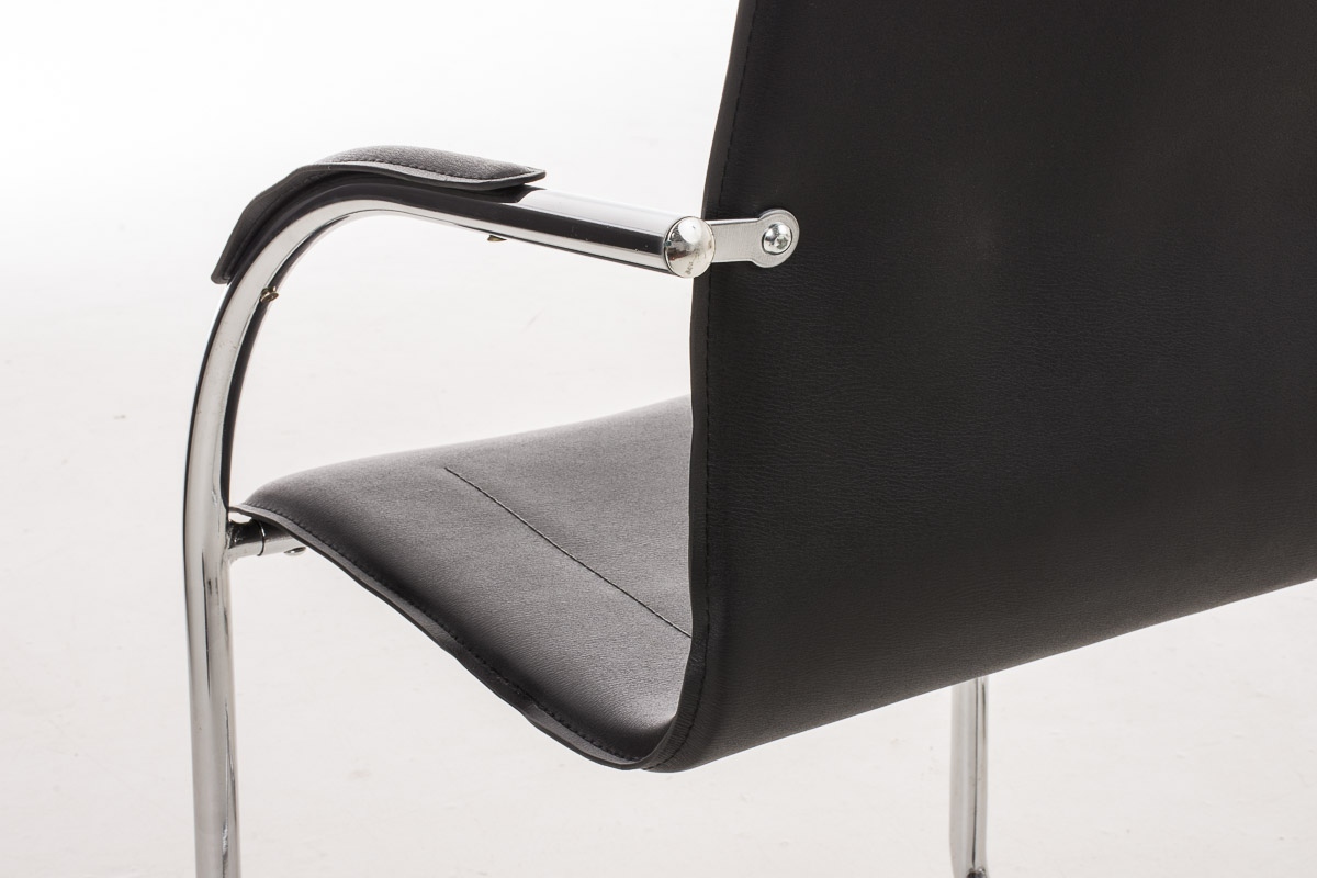 Chaise de visiteur Melina en similicuir