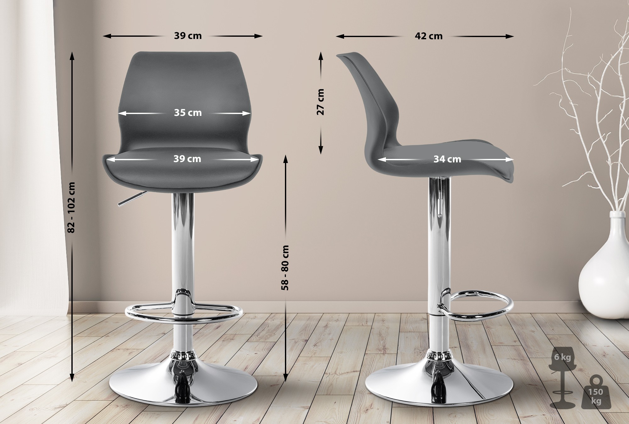 Tabouret de bar Gilbert