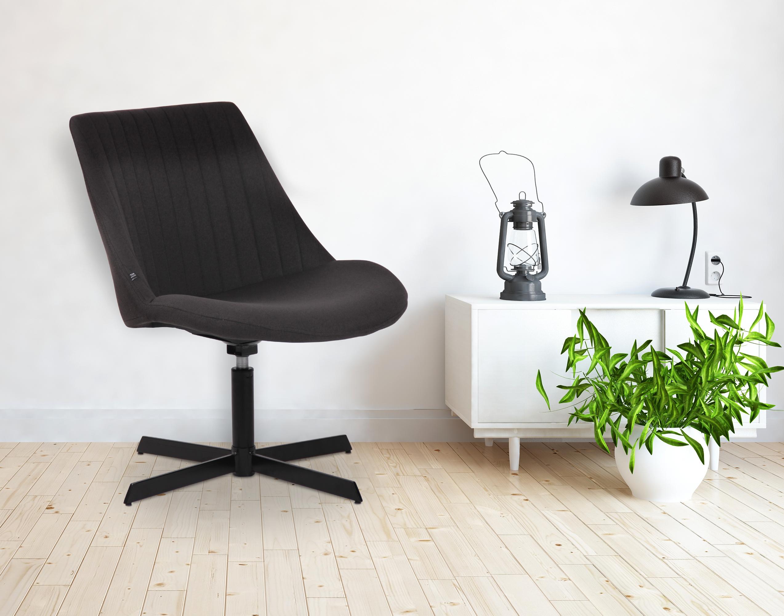 Chaise lounge Granby en Tissu avec Pied en métal