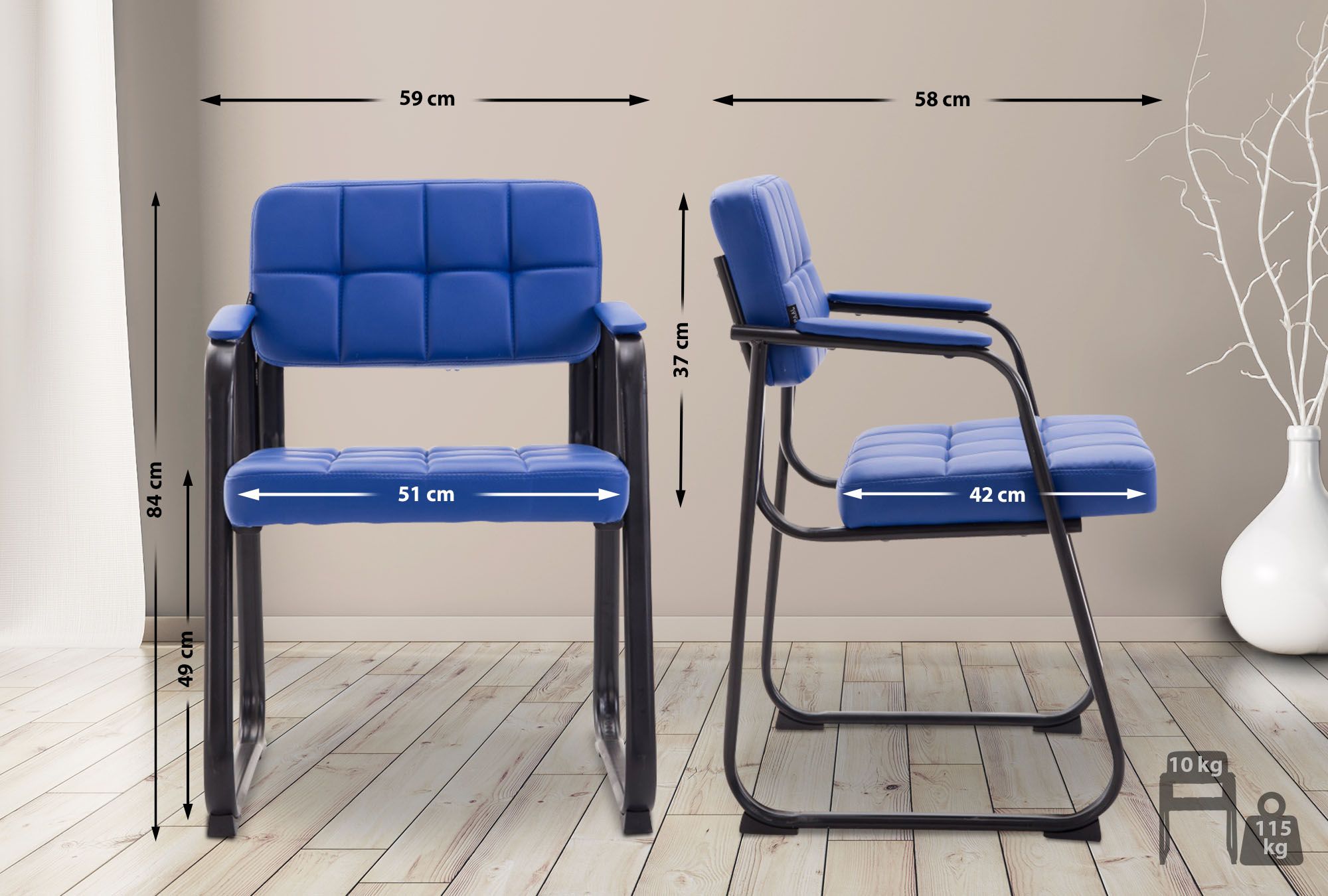 Chaise de visiteur Canada B similicuir