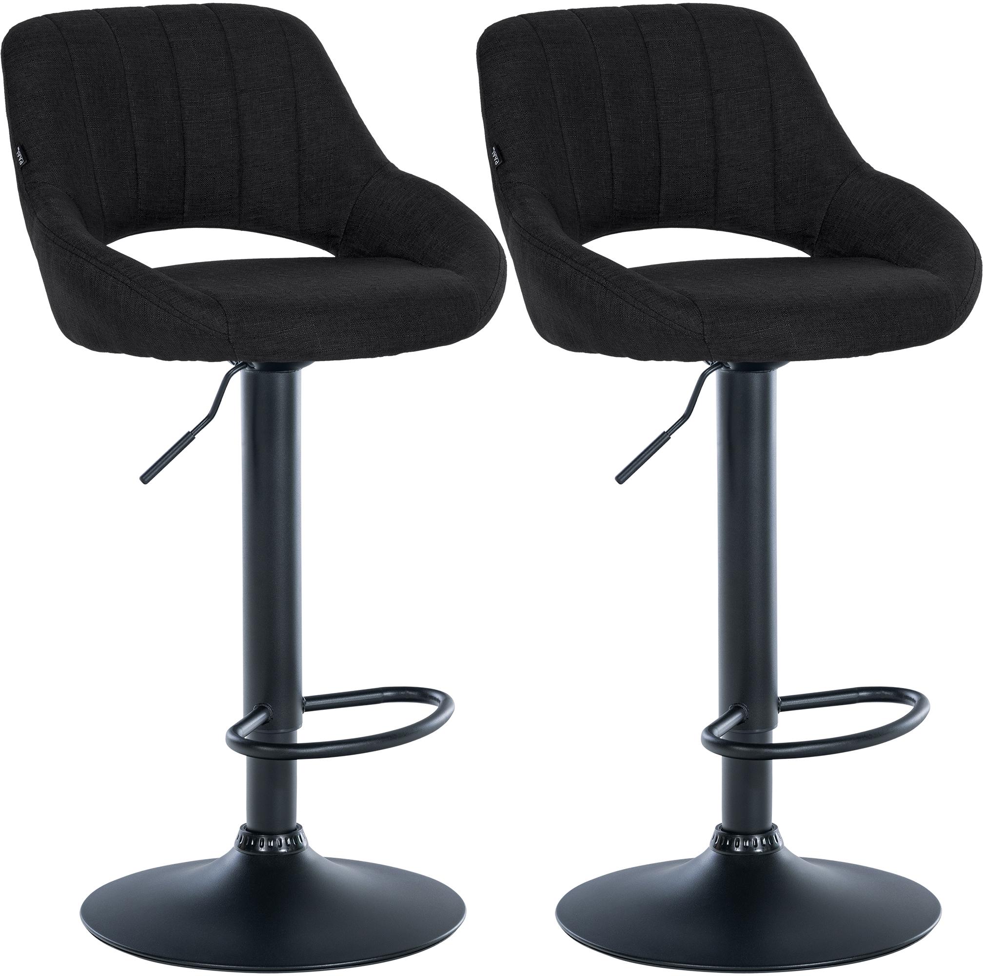 Lot de 2 tabourets de bar Milet en tissu