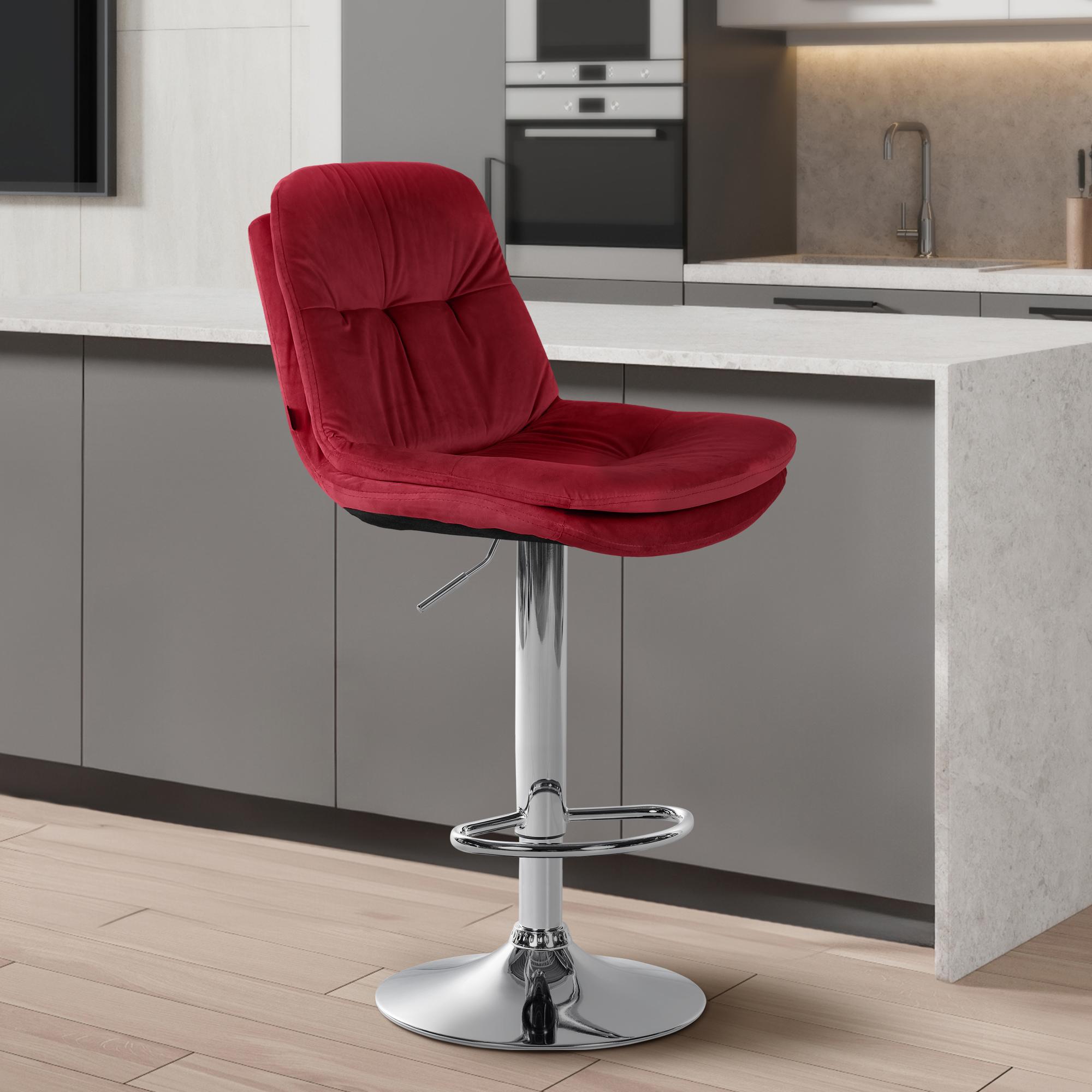 Tabouret de bar Laurel velours
