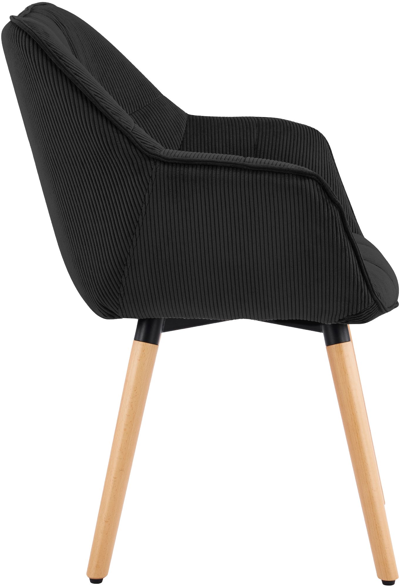 Chaise de salle à manger Milford velours côtelé