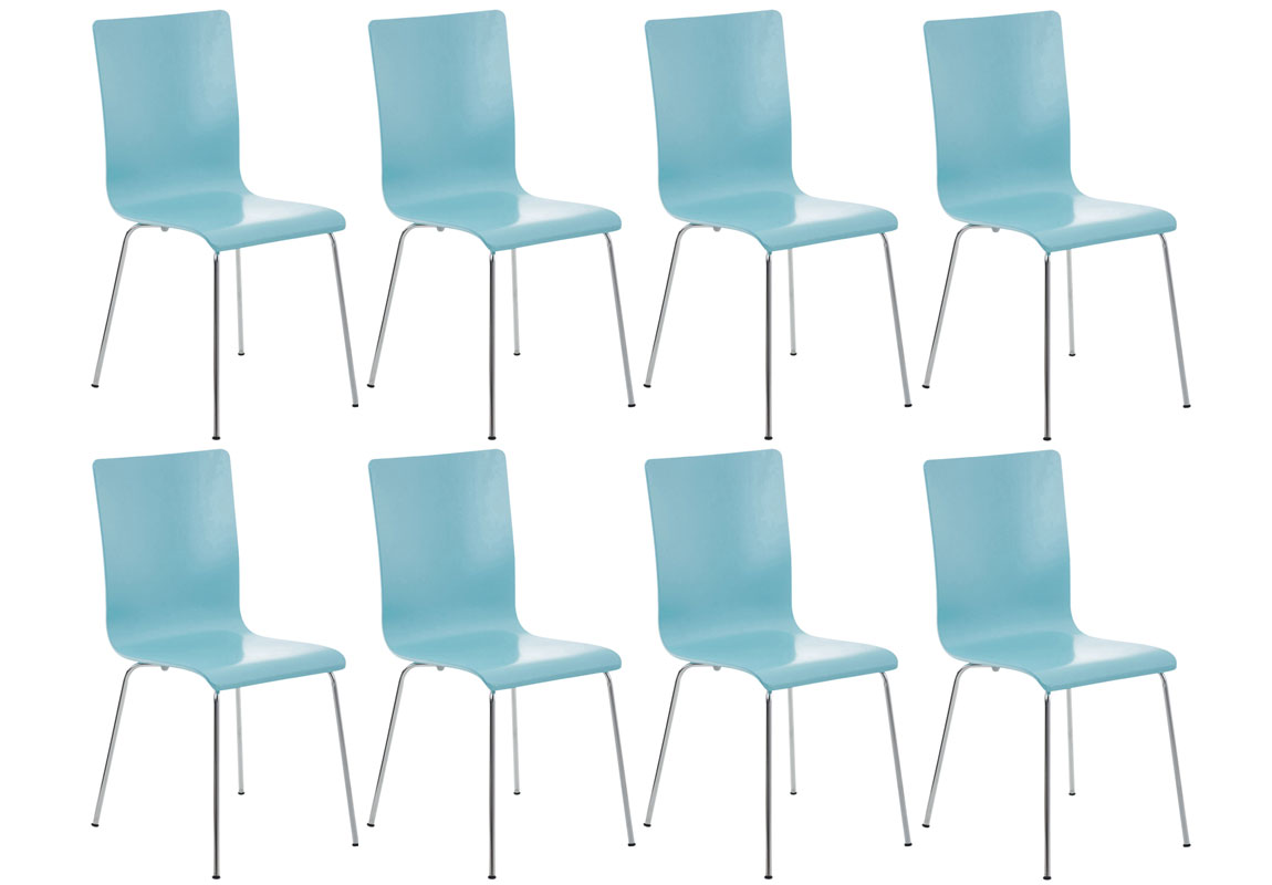 Lot de 8 chaises en bois Pepe