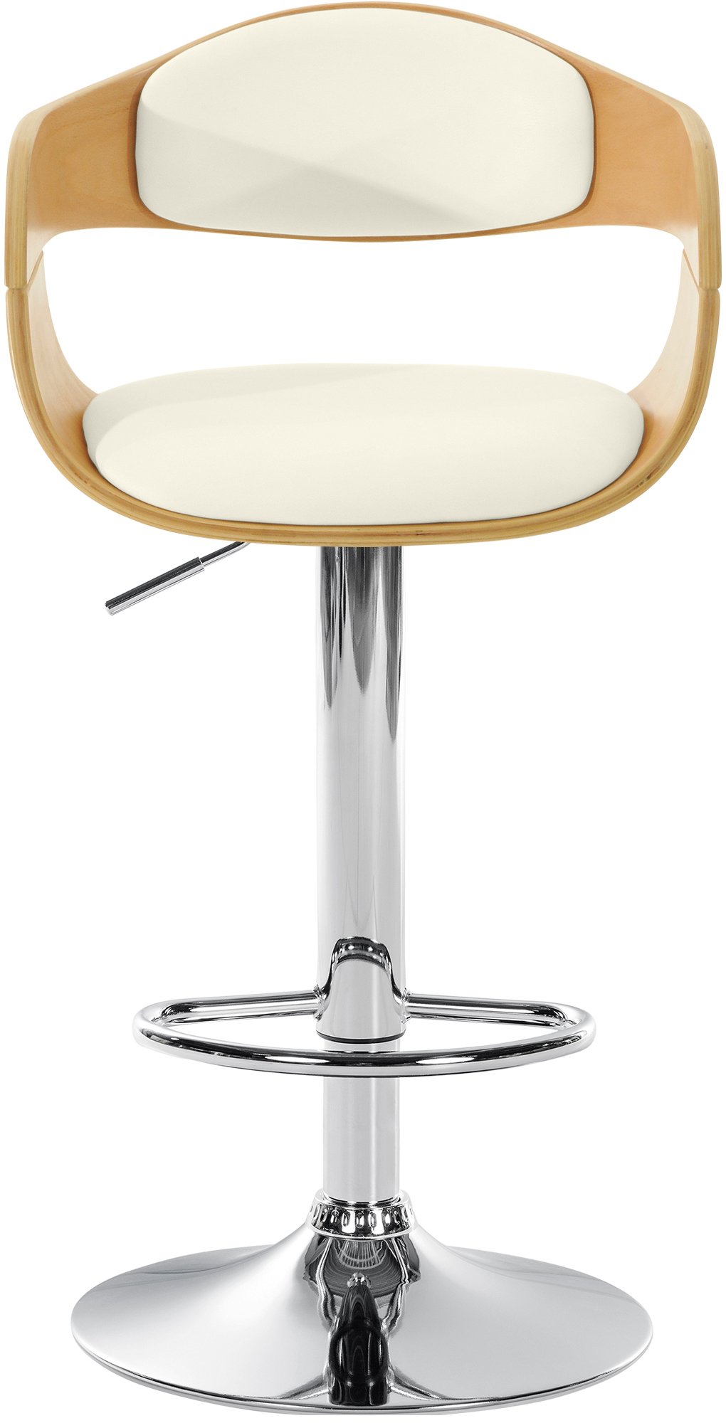 Tabouret de bar Kingston avec Coque en bois Assise en similicuir