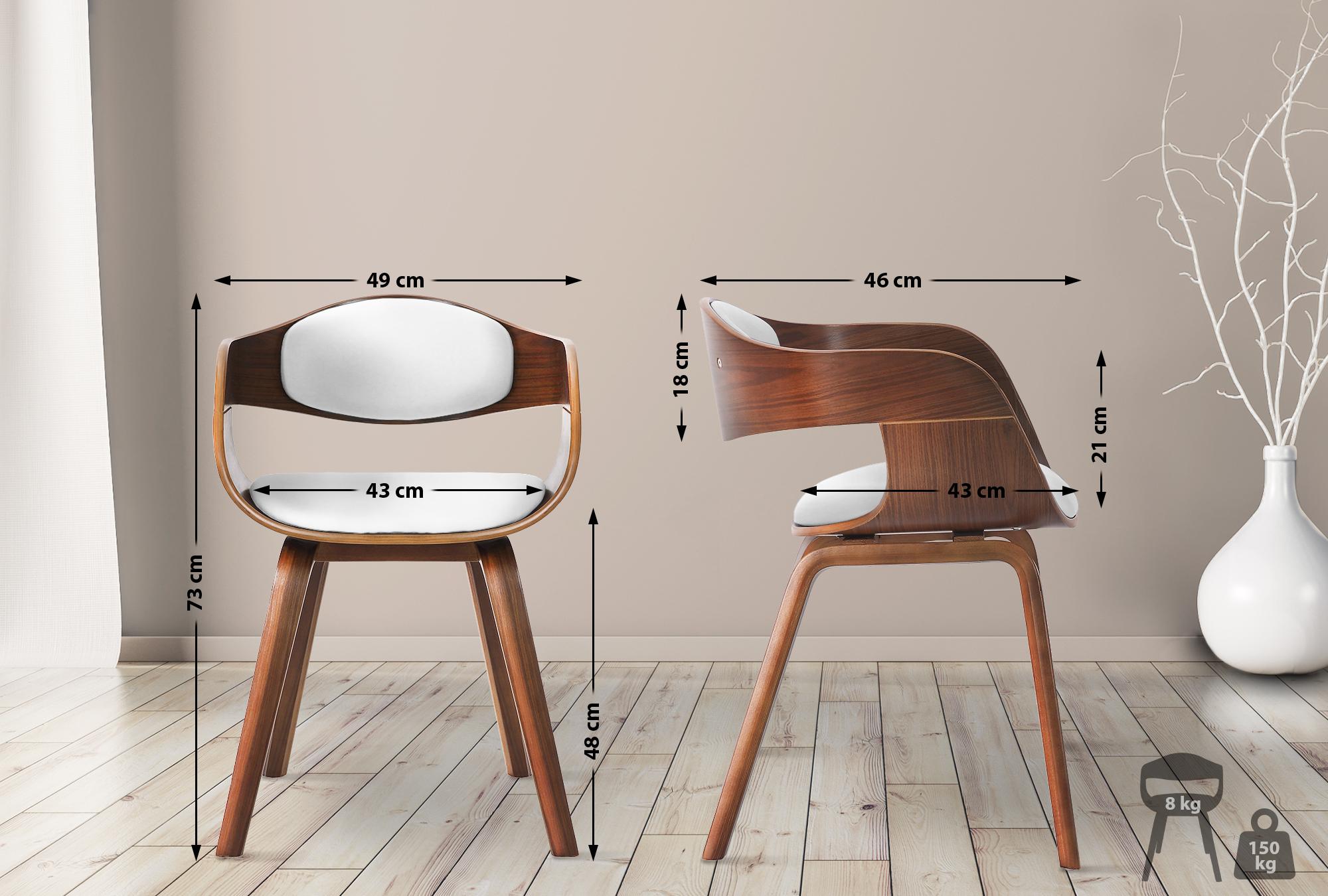 Chaise retro Kingston en similicuir