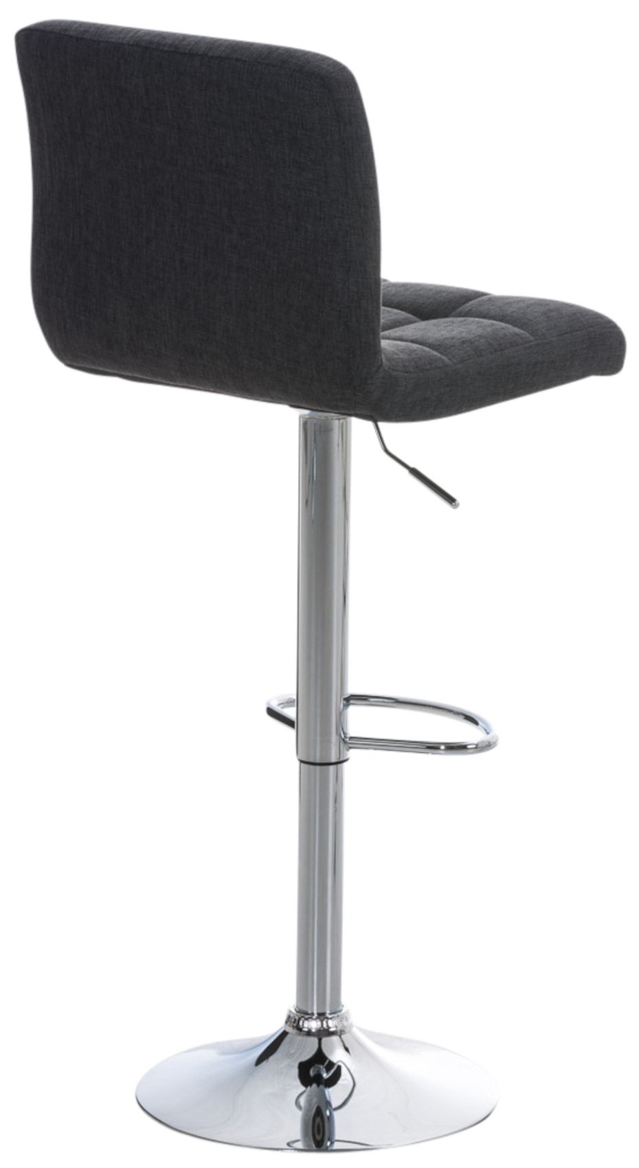Lot de 2 Tabourets de bar Peru en Tissu Piètement Métal Pivotant et Ajustable