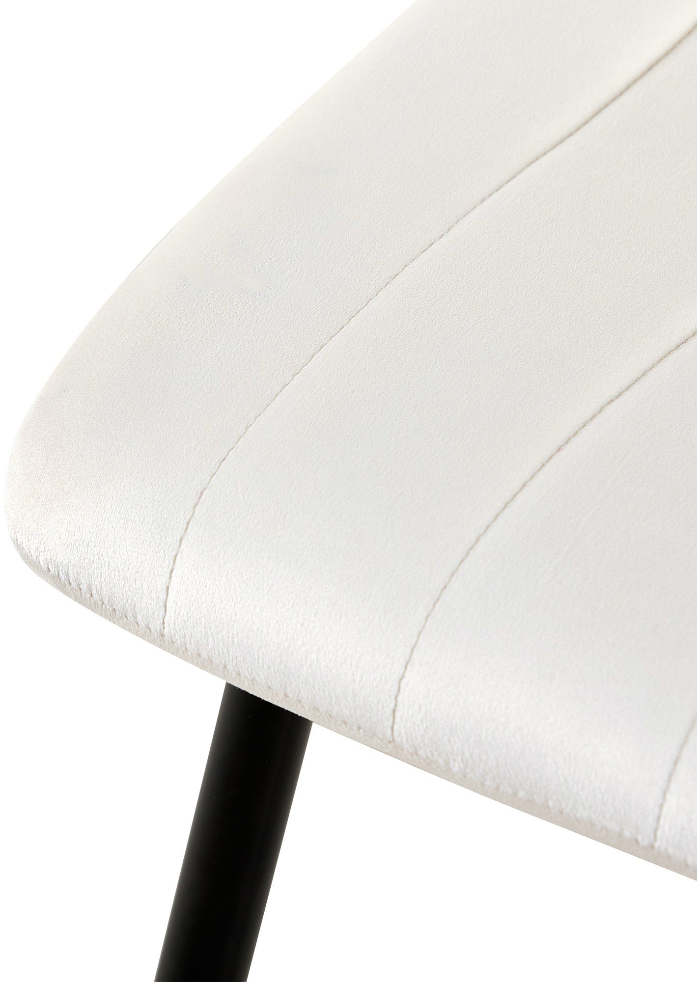Lot de 4 Chaises de salle à manger Dijon avec Piètement en métal noir