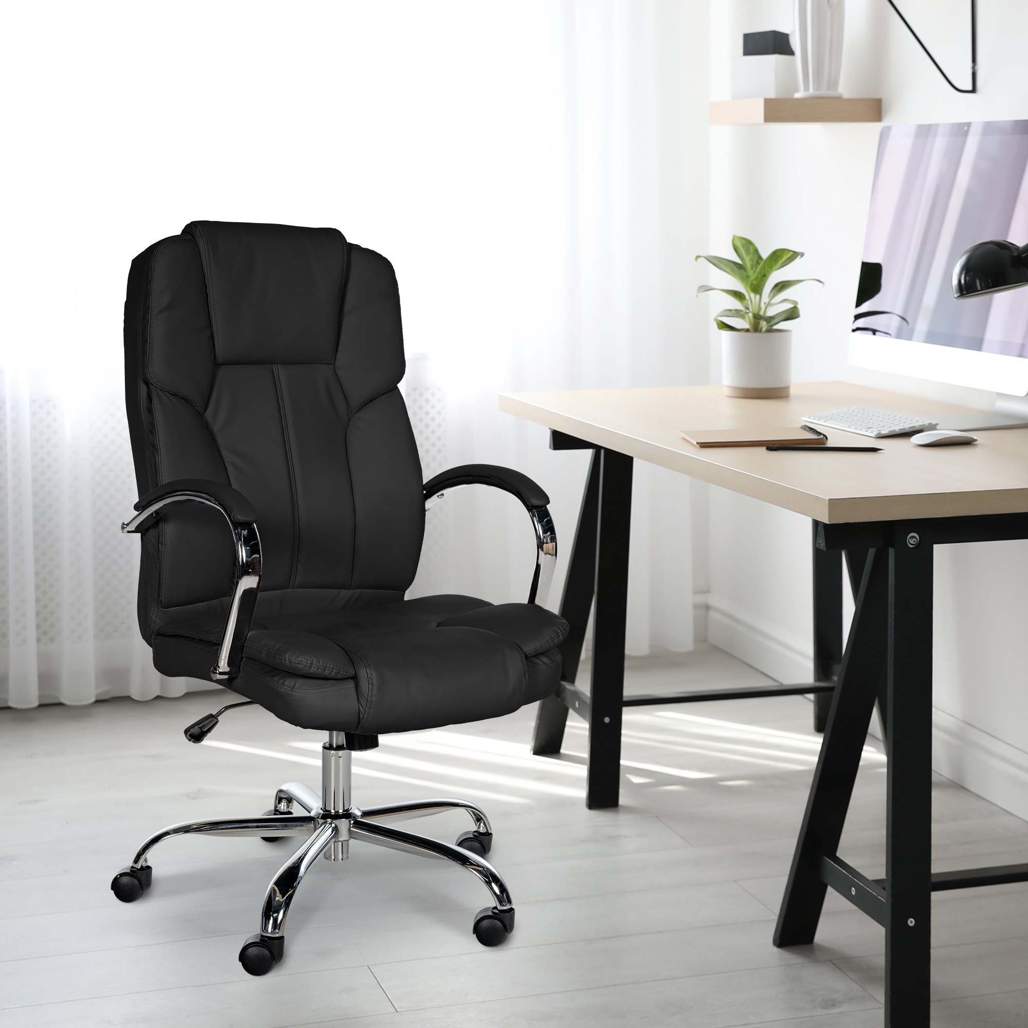 Fauteuil de bureau XXL Xanthos en Similicuir avec une  capacité de charge de 210 kg