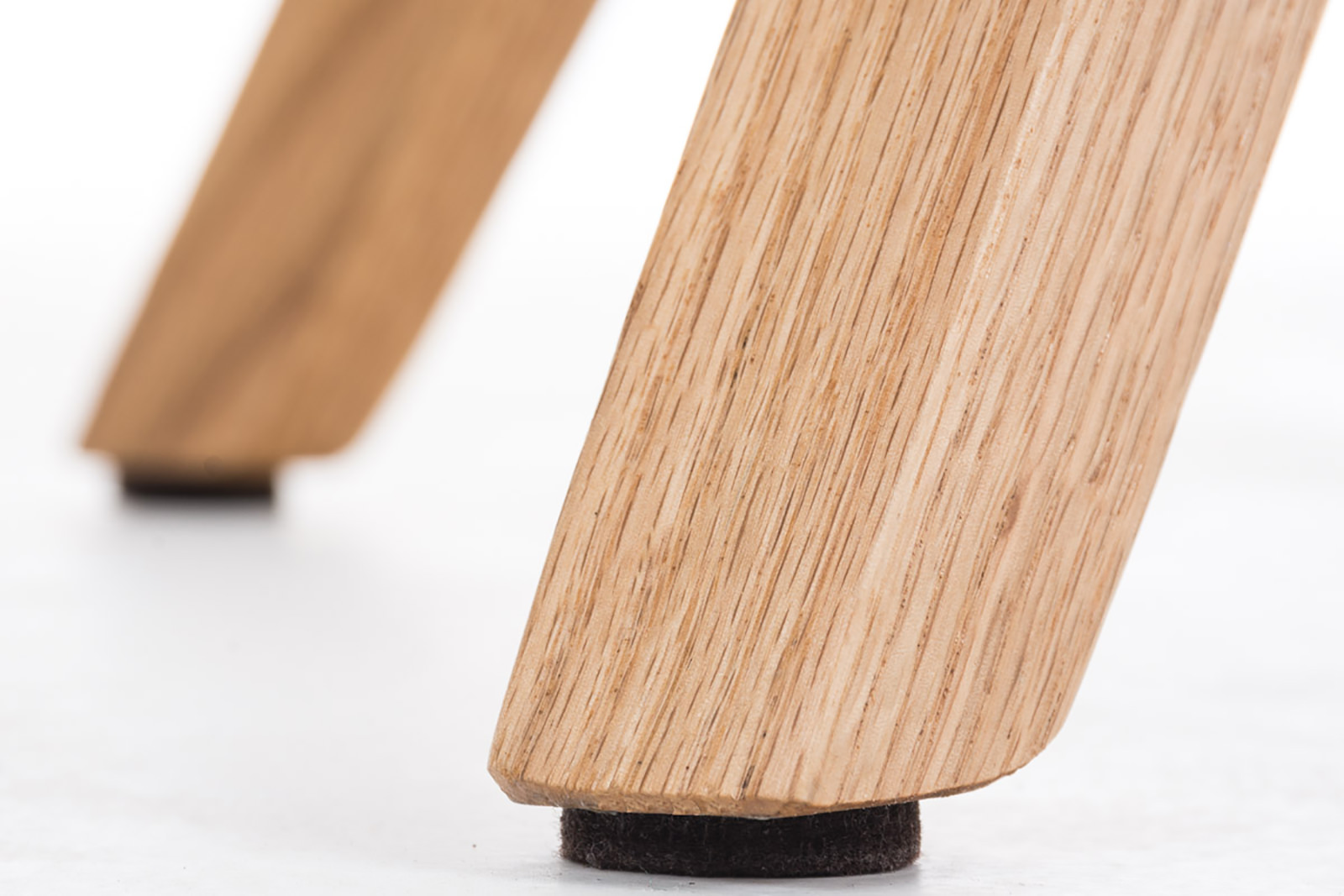 Lot de 4 chaises de salle à manger en tissu Pegleg avec pieds en bois carrés