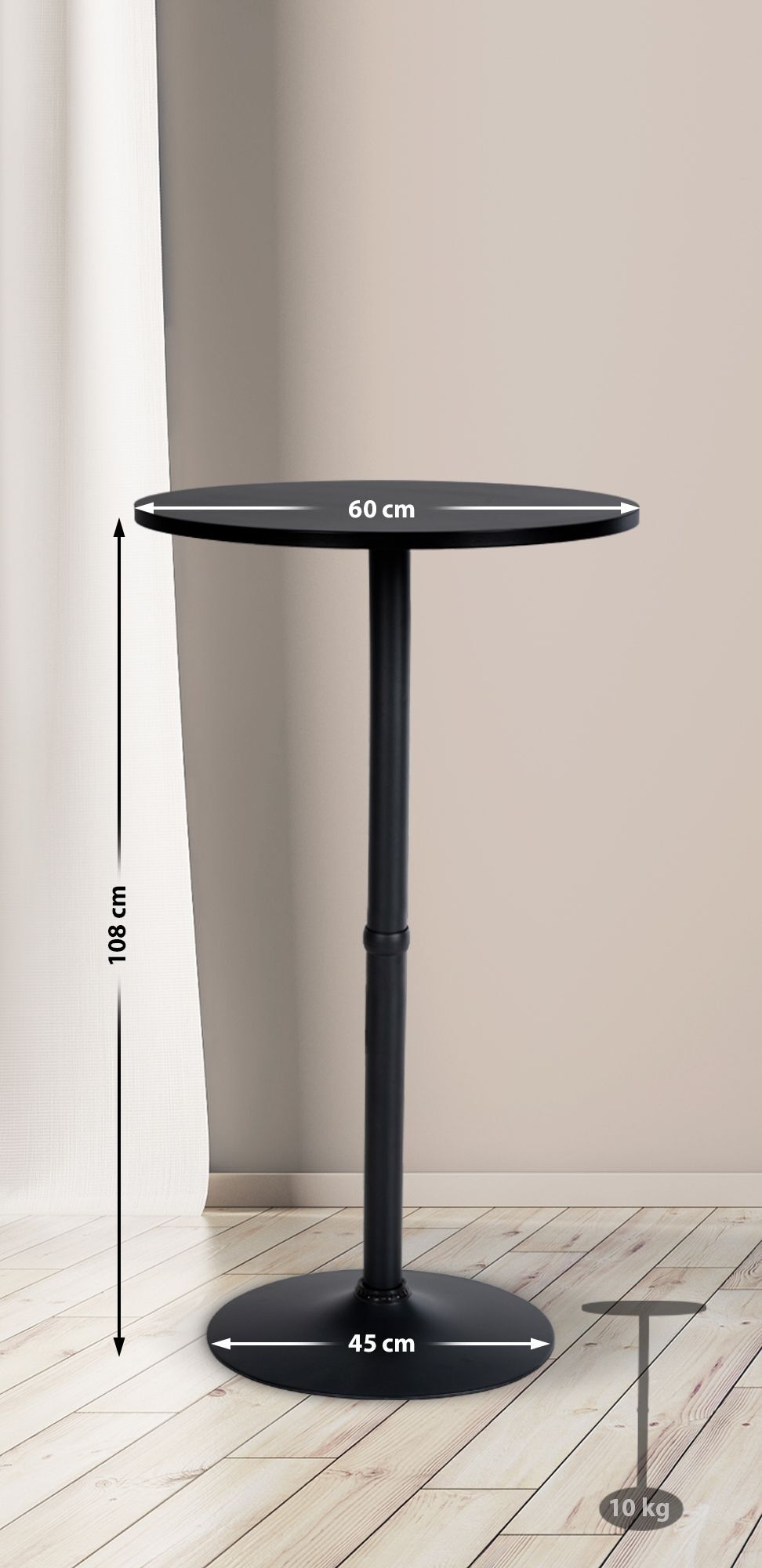 Table haute ronde Ø 60 cm