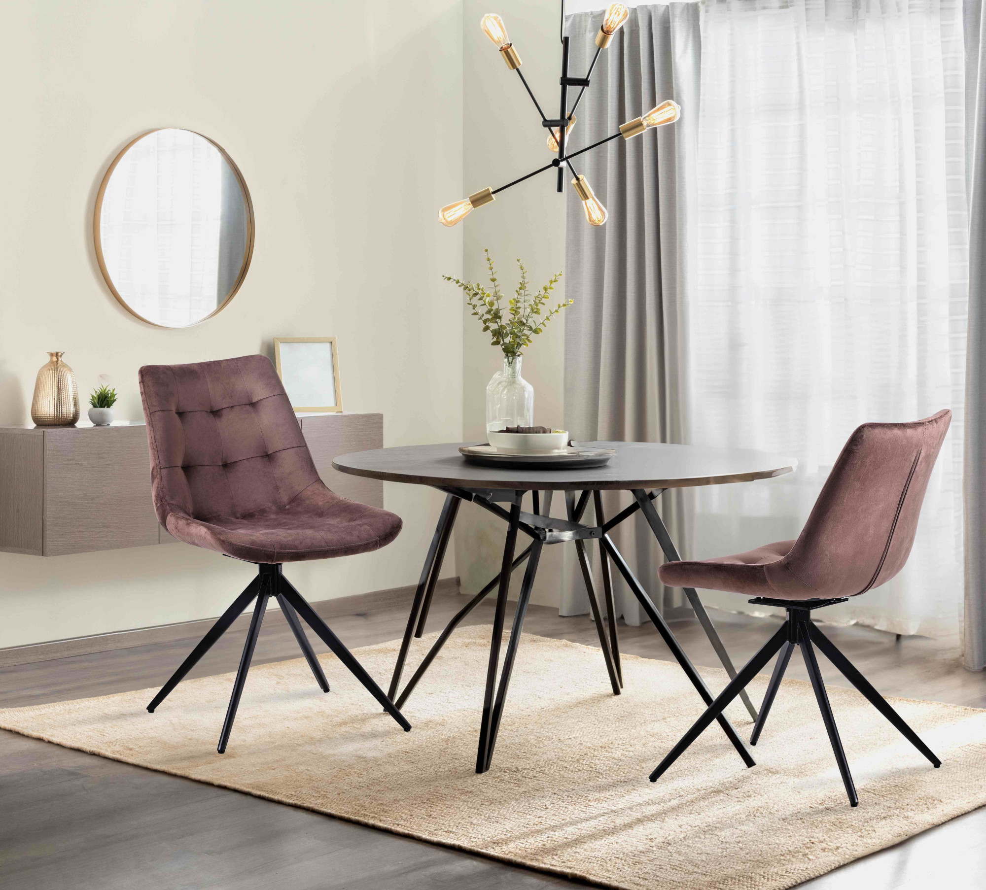Lot de 2 chaises de salle à manger Merna