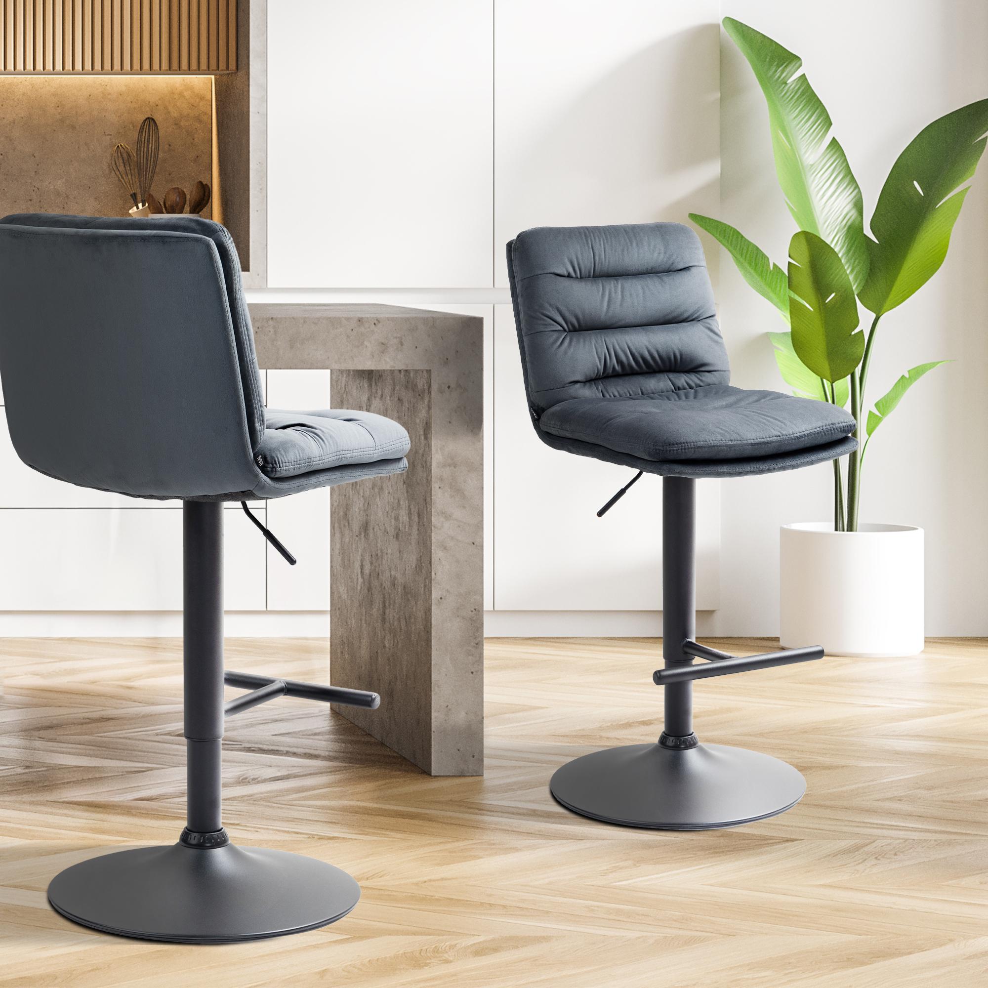 Tabouret de bar Damar velours