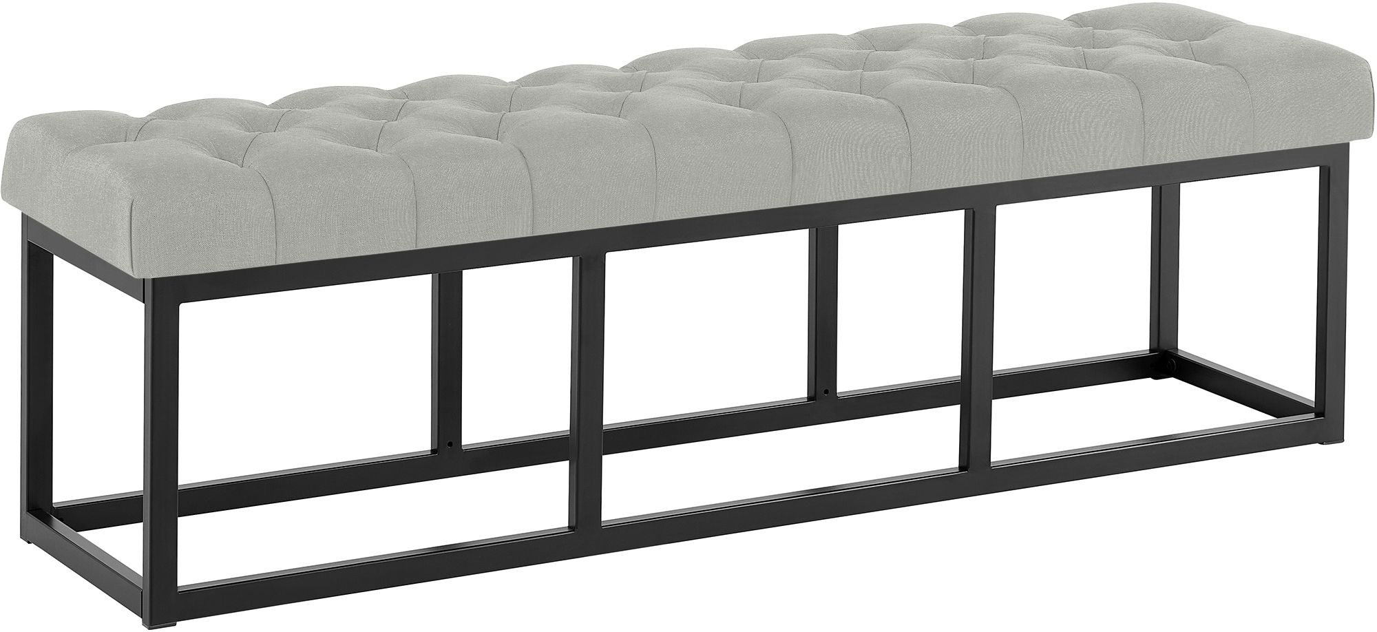 Banc Amun en tissu avec structure noire