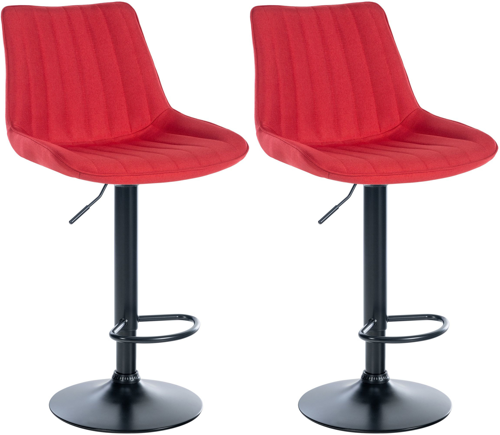 Lot de 2 tabourets de bar Toni tissu