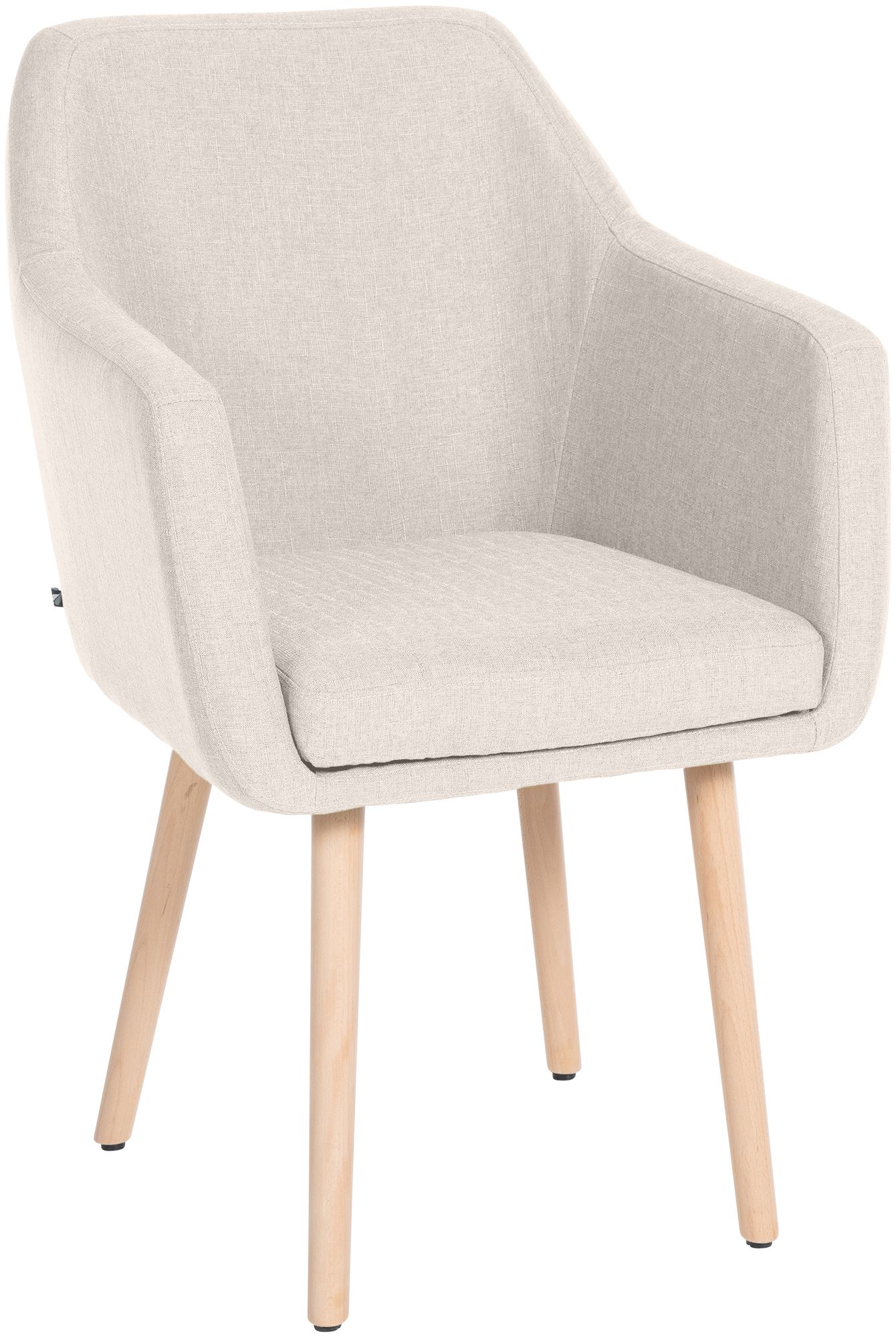 Chaise de salle à manger Utrecht en tissu avec pieds en bois