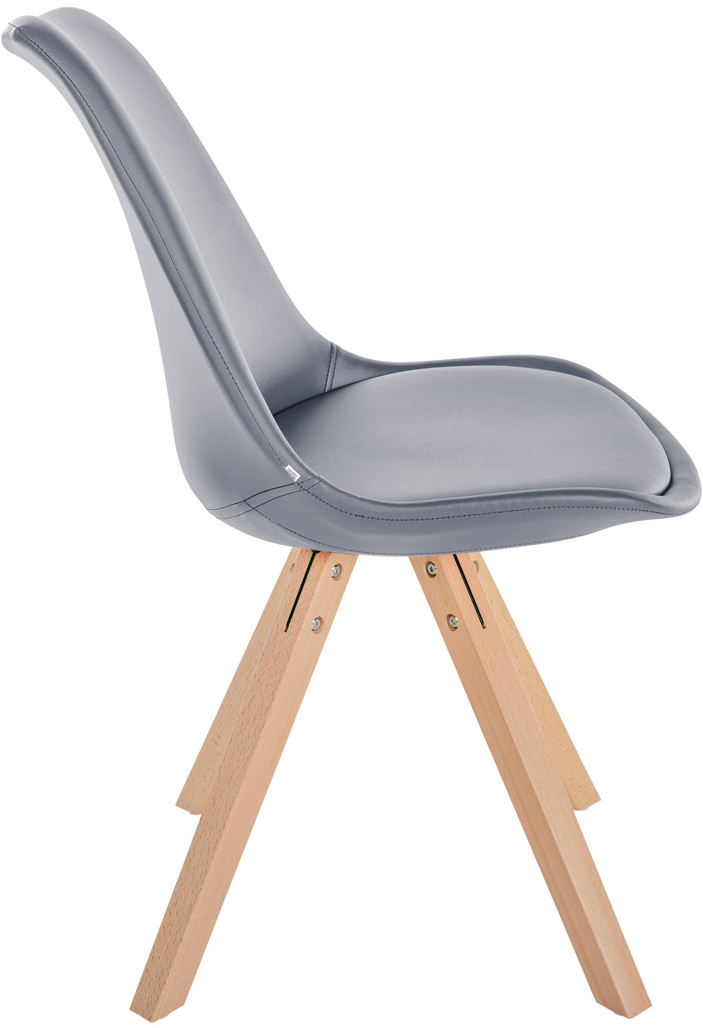 Chaise de salle à manger Sofia en Similicuir avec Pieds en bois