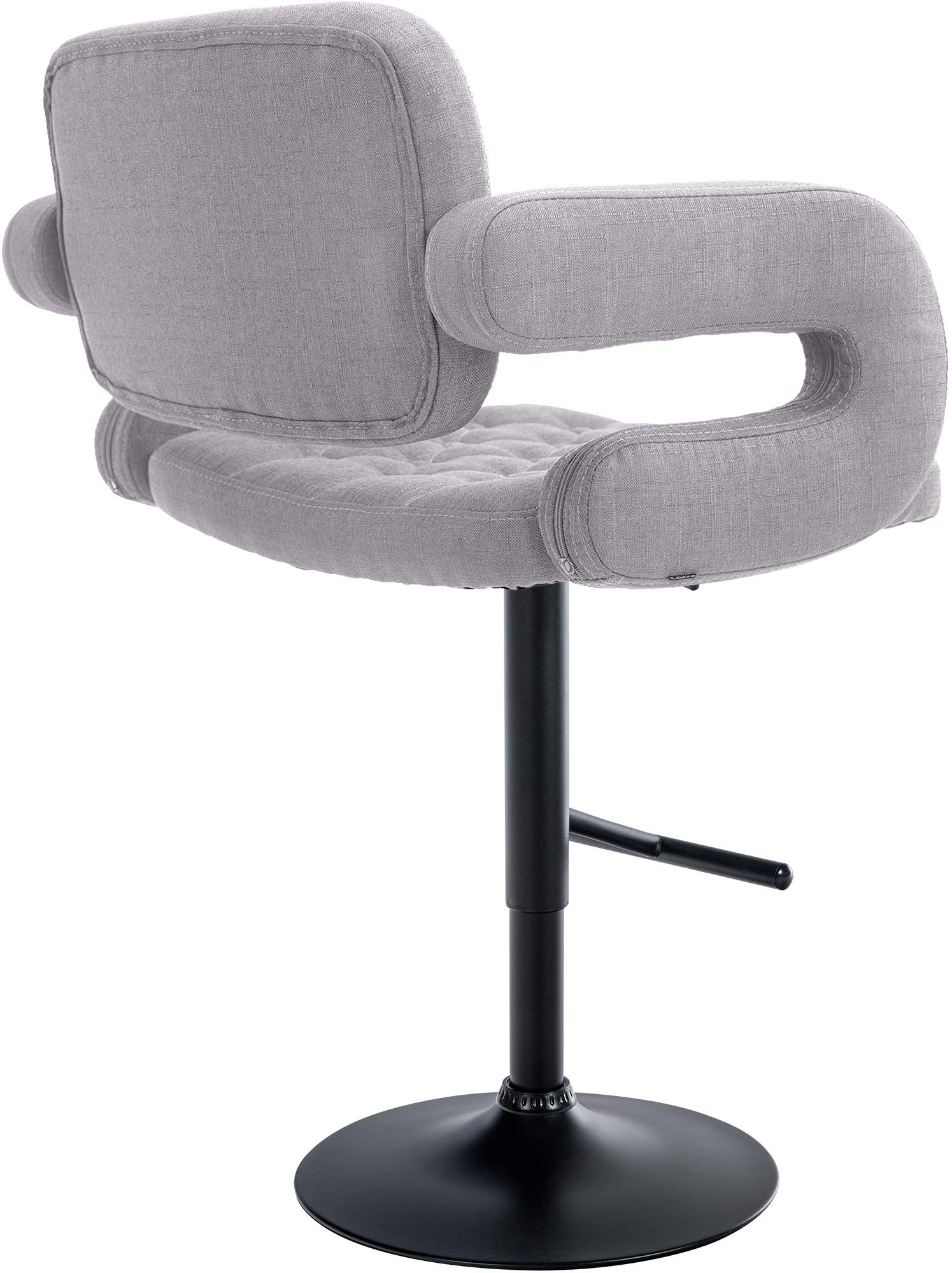 Tabouret de bar Dublin Tissu avec pied en métal