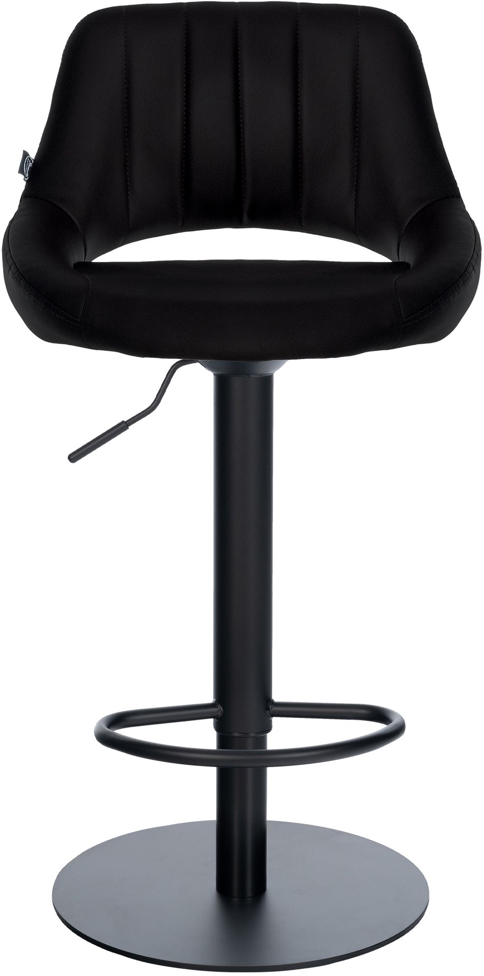 Tabouret de bar Milet noir avec pied extra lourd