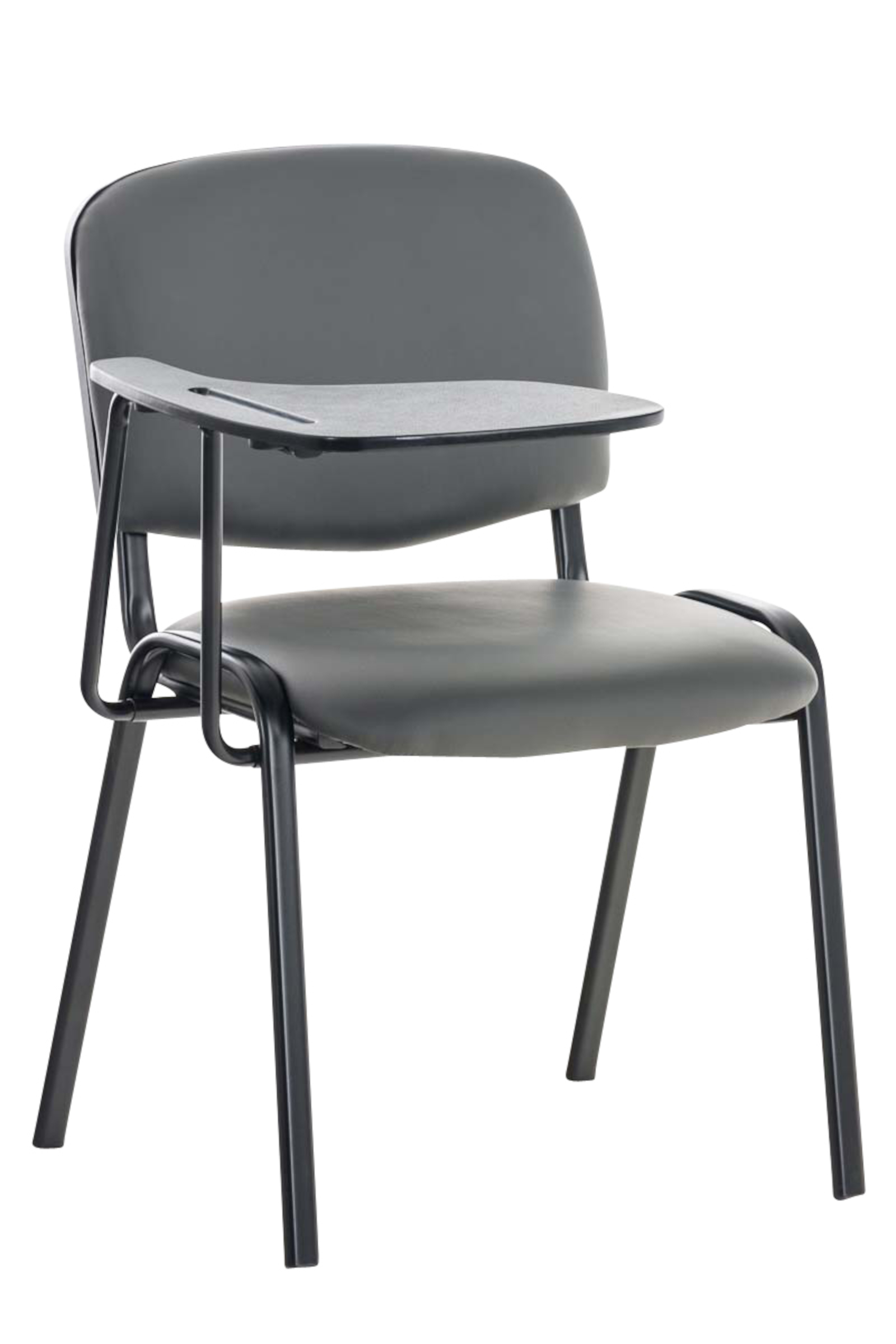 Lot de 4 Chaises Ken en similicuir avec tablette rabattable