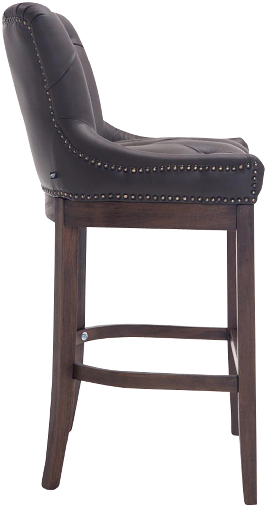 Tabouret de bar Lakewood antique-foncé cuir véritable