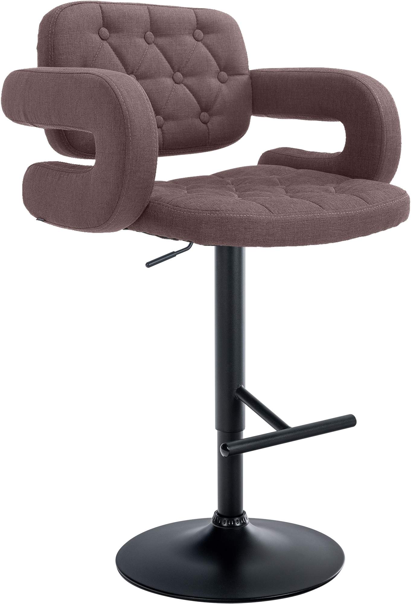 Tabouret de bar Dublin Tissu avec pied en métal