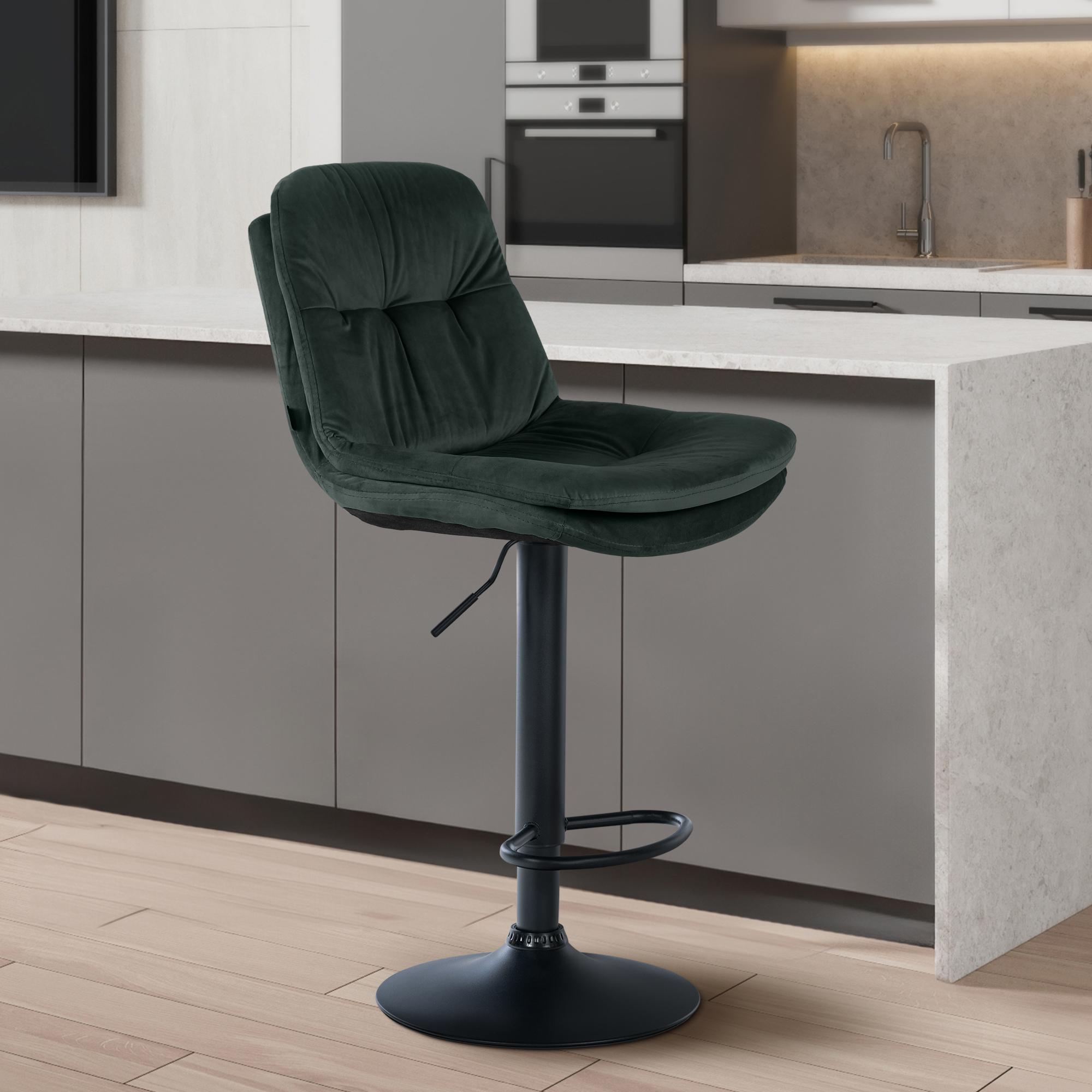 Tabouret de bar Laurel velours
