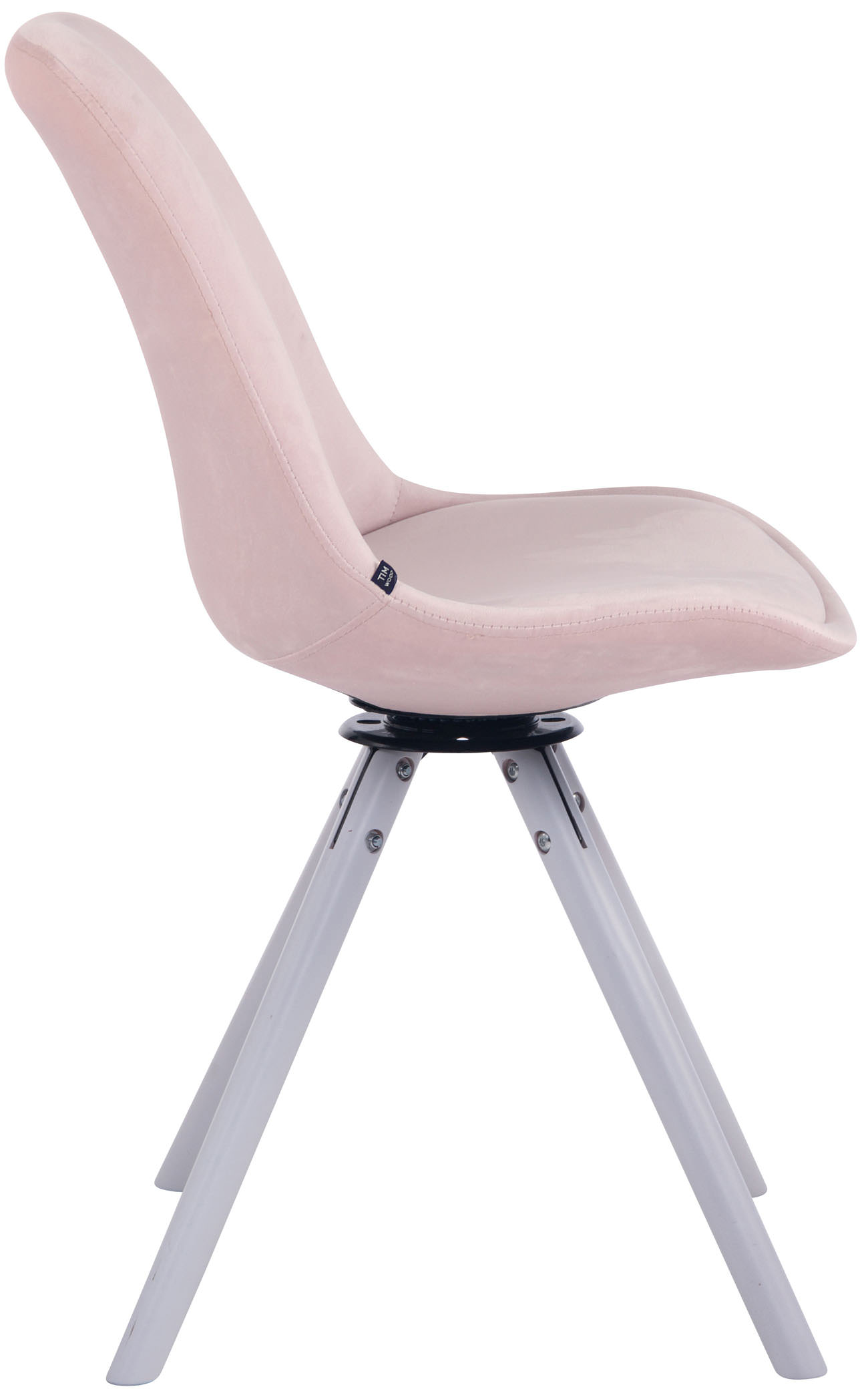 Chaise de salle à manger Troyes Pivotant en velours avec piétement rond