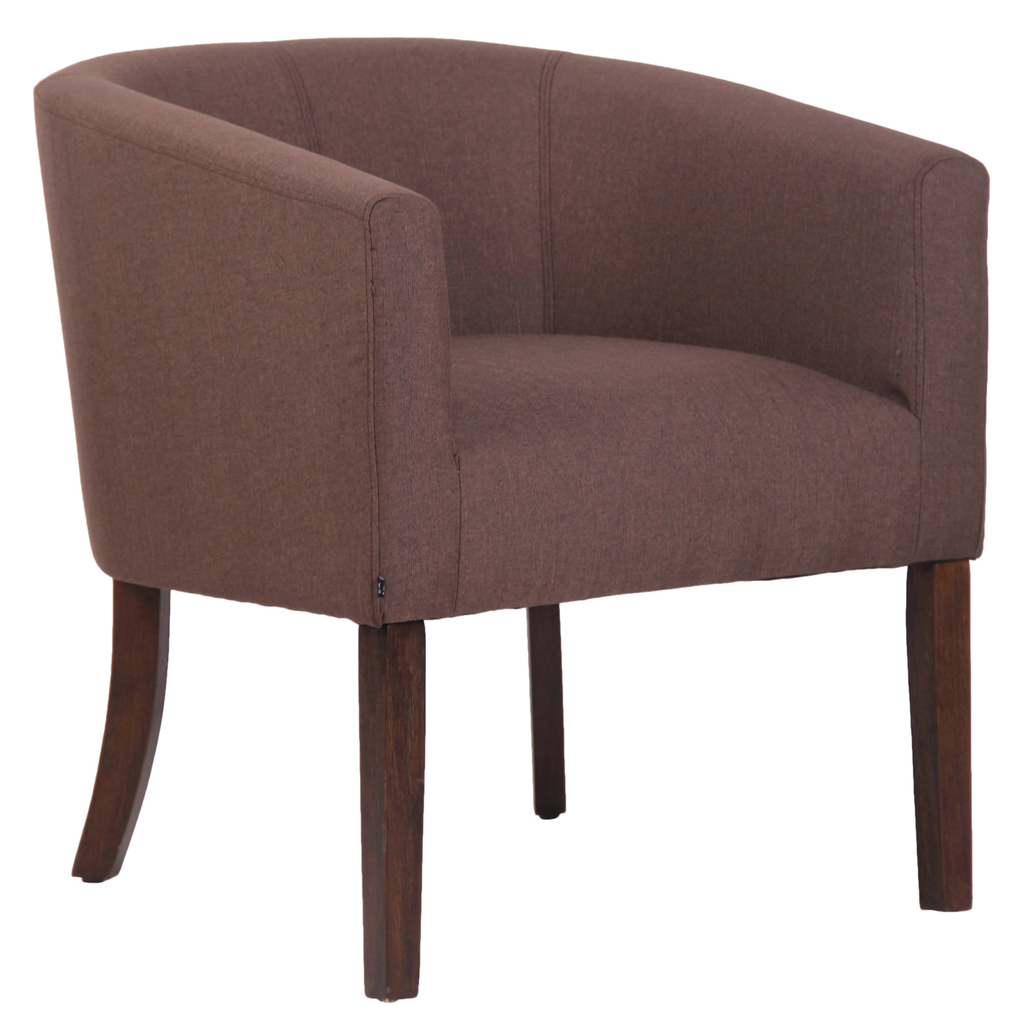 Fauteuil design et confortable Nemea en Tissu avec Pieds en Bois de caoutchouc