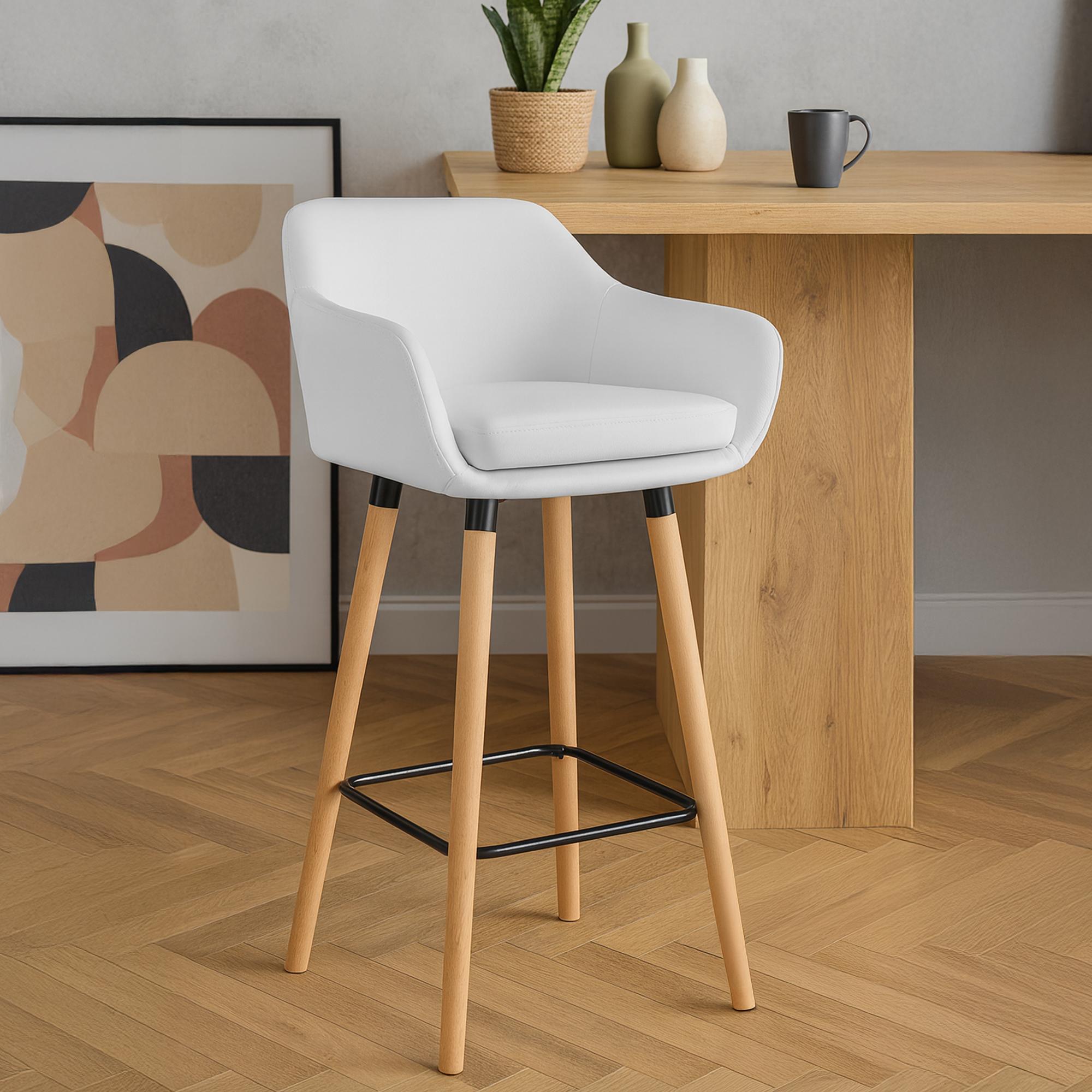 Ensemble de 2 tabourets de bar Grant en simili cuir