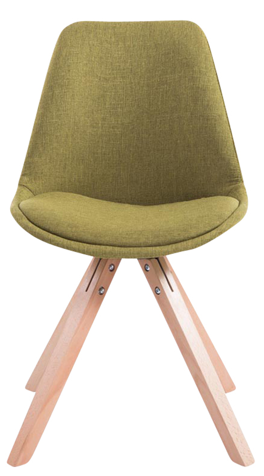 Lot de 4 Chaises de salle à manger Toulouse Tissu Pieds carrés bois