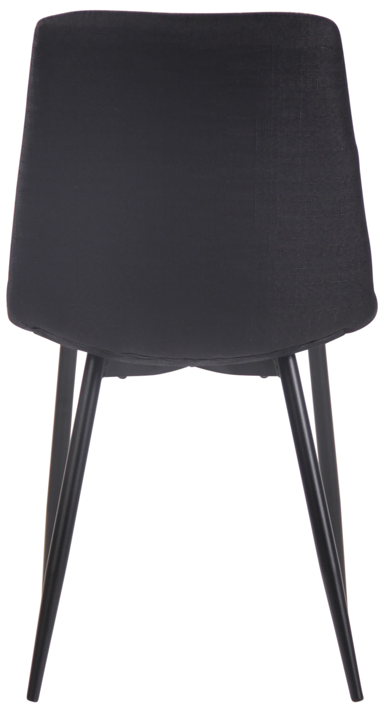 Chaise de salle à manger Telde en tissu avec Piètement en Métal noir mat