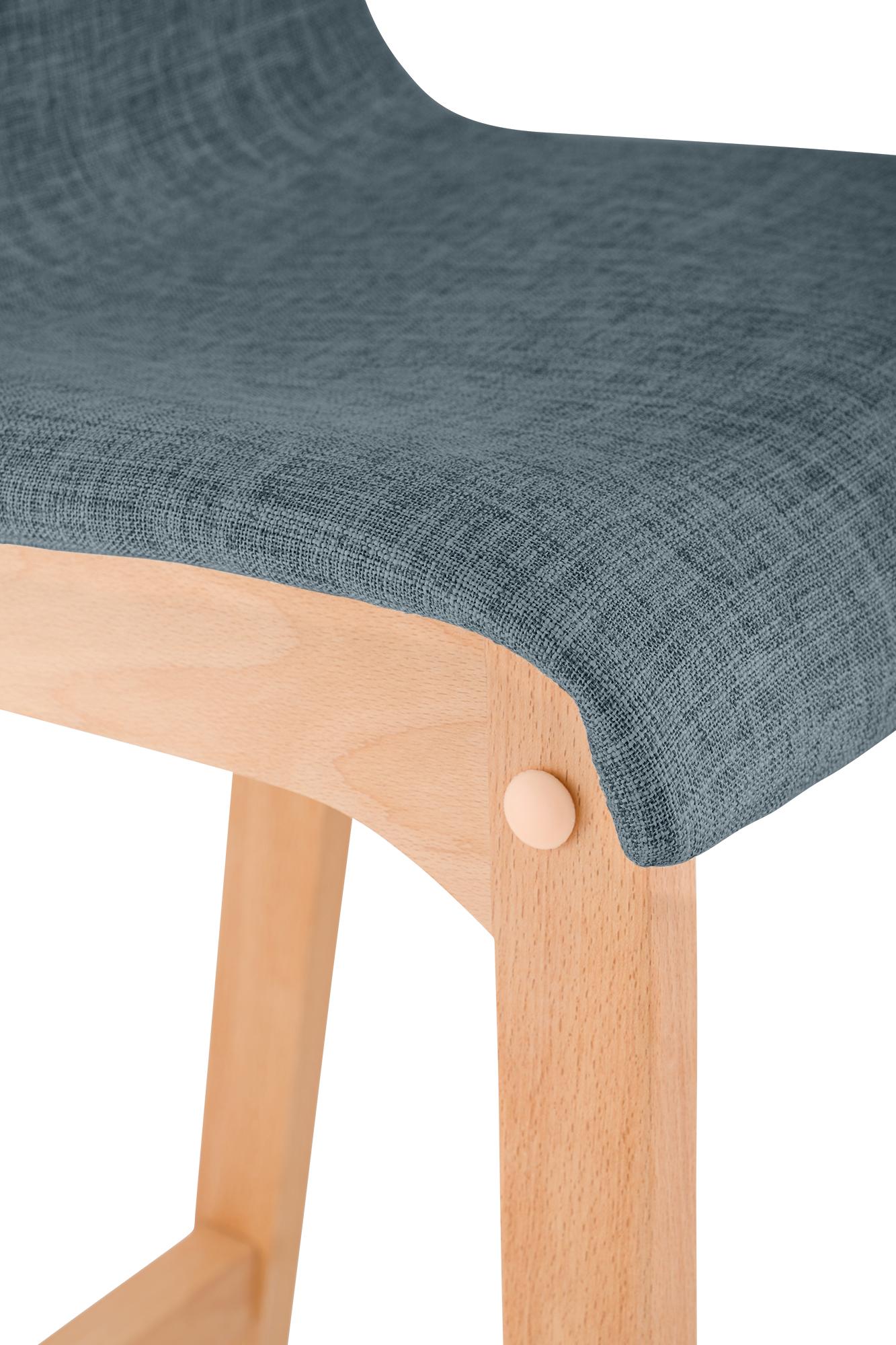 Tabouret de Bar Hover Tissu Piètement Quatre pieds Natura