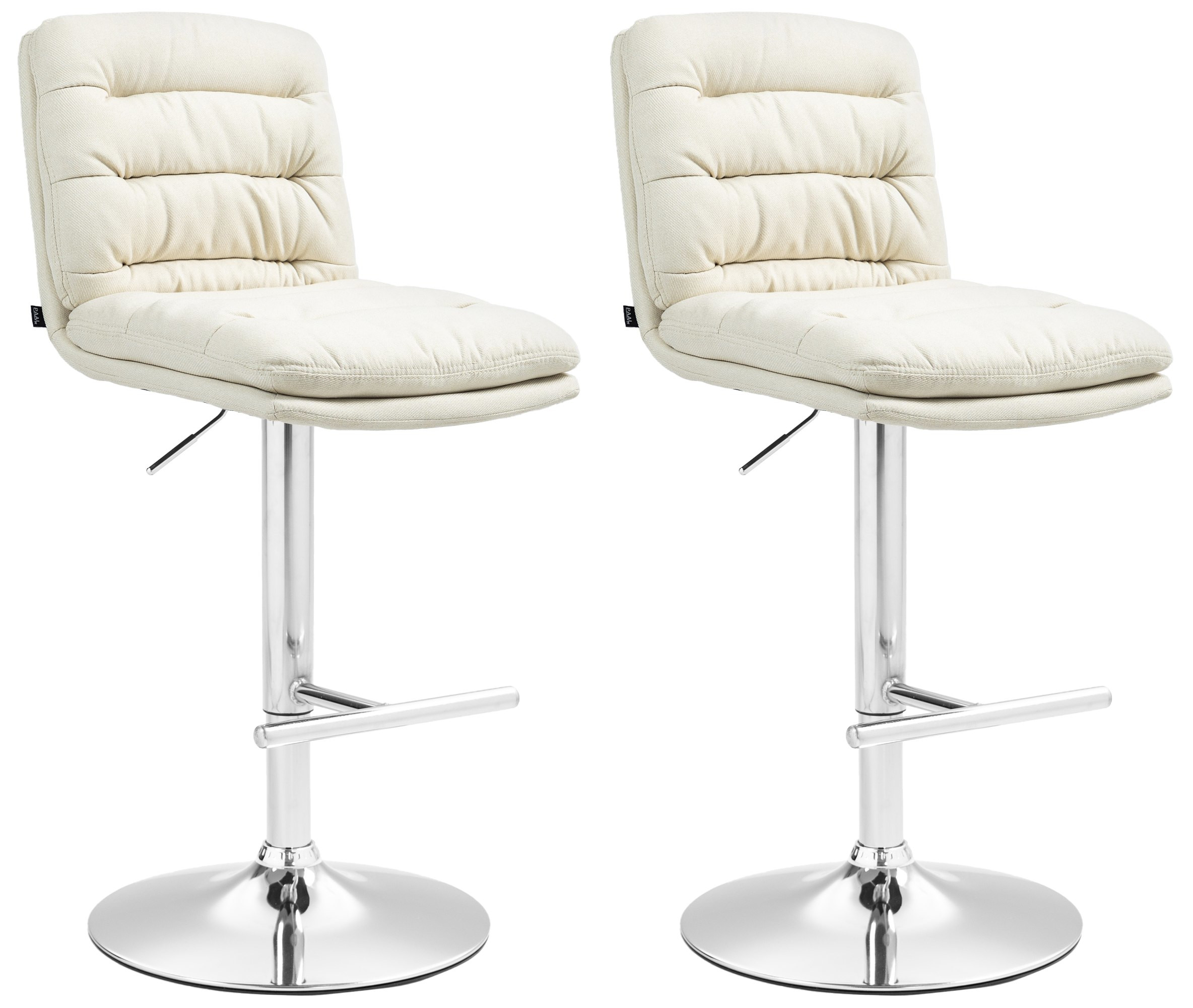 Lot de 2 tabourets de bar Damar tissu