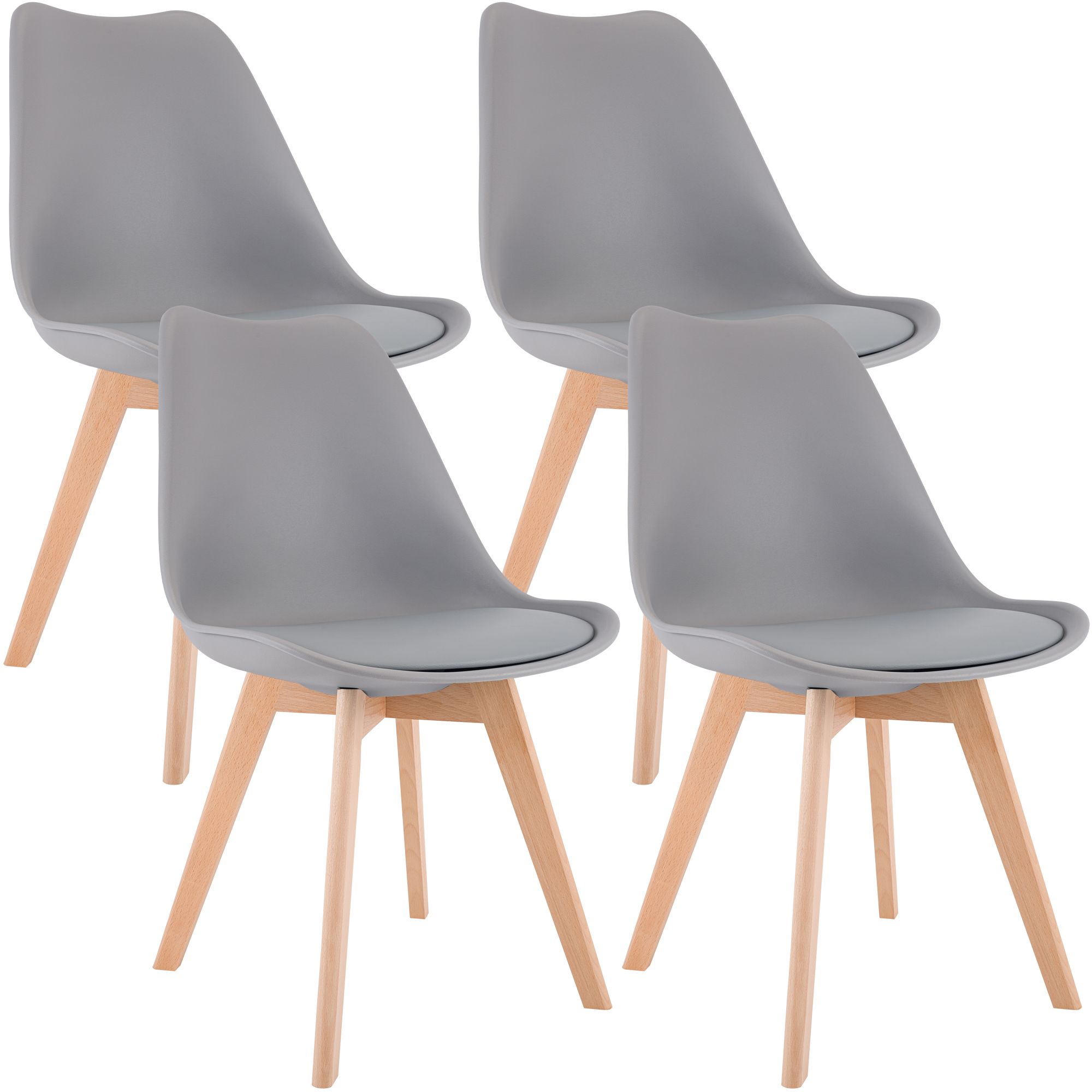 Lot de 4 chaises de salle a manger Linares