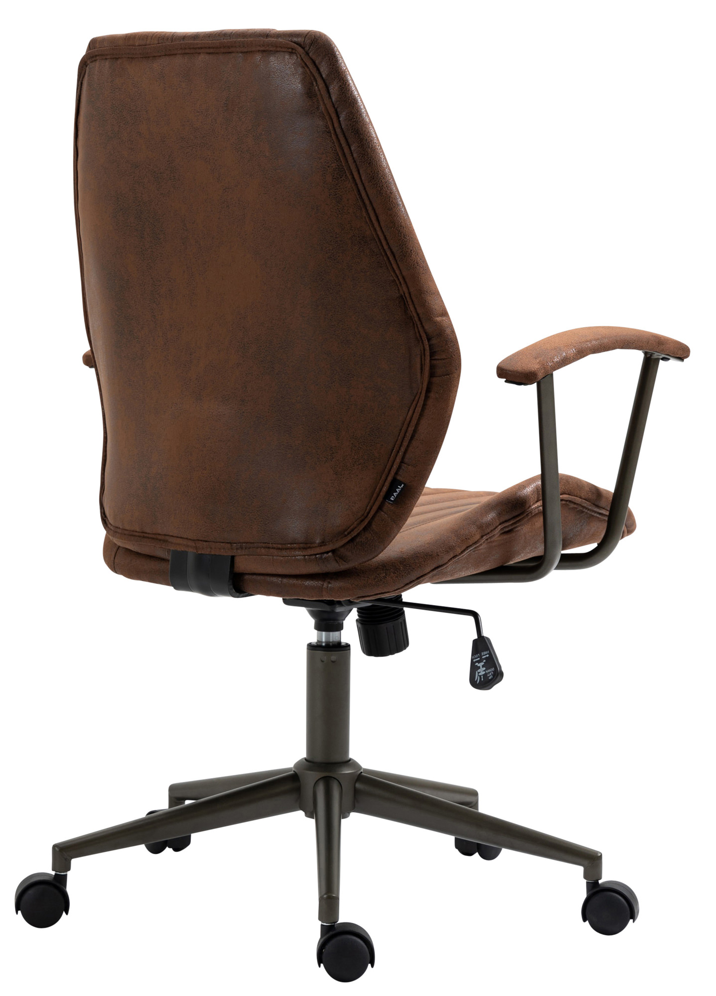 Fauteuil de bureau Retro Nampa en Similicuir ajustable et pivotant