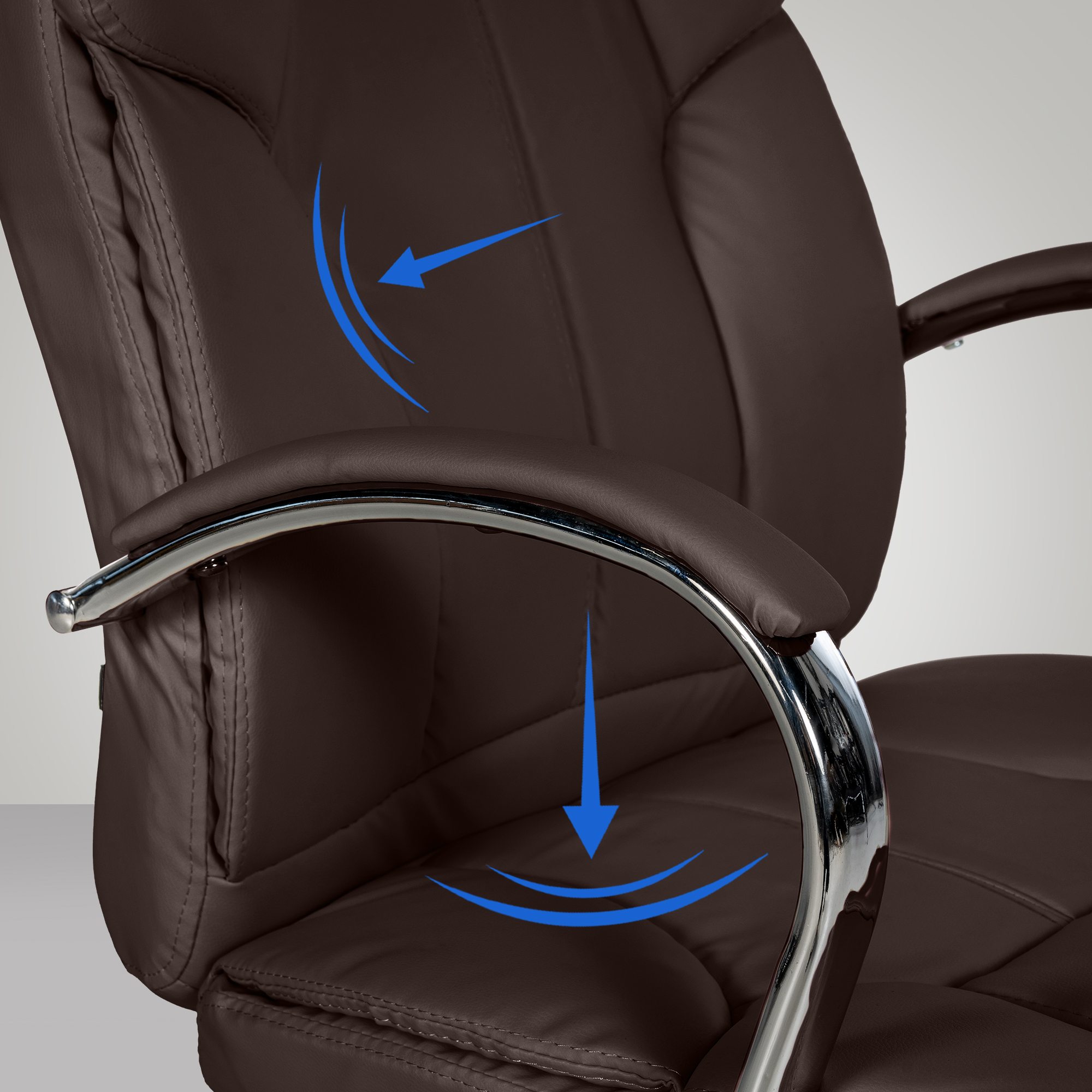 Fauteuil de bureau XXL Xanthos en Similicuir avec une  capacité de charge de 210 kg