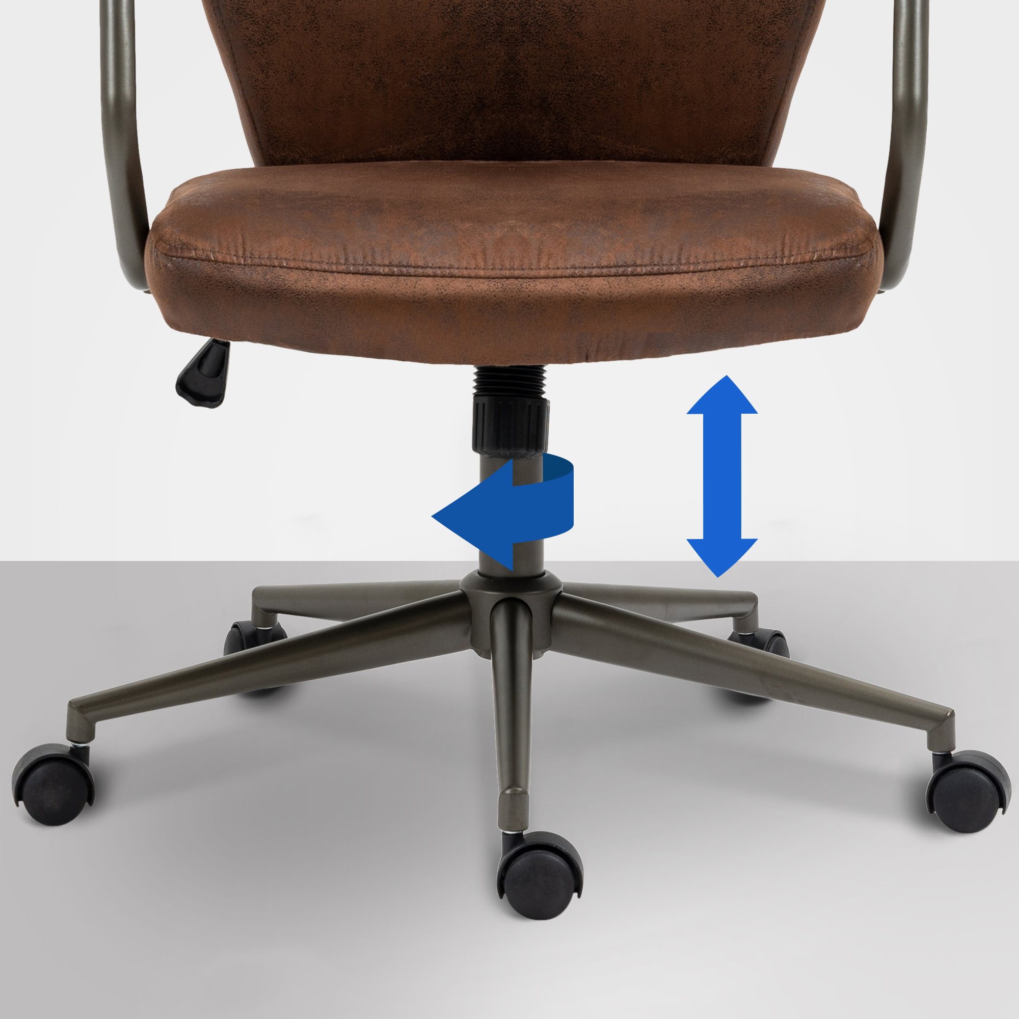 Fauteuil de bureau Pocatello en similicuir ajustable et pivotant