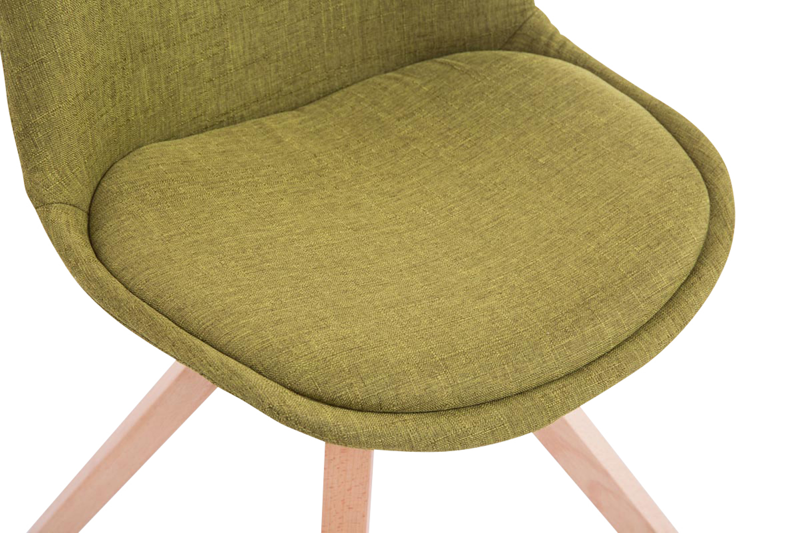 Lot de 4 Chaises de salle à manger Toulouse Tissu Pieds carrés bois
