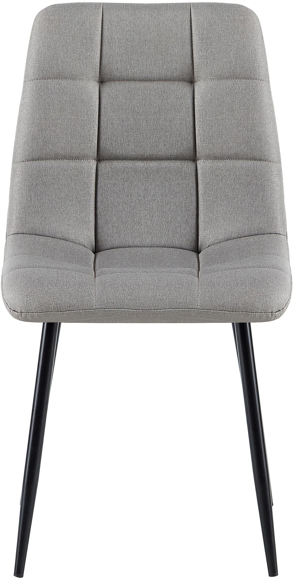 Lot de 4 chaises de salle a manger Antibes en tissu