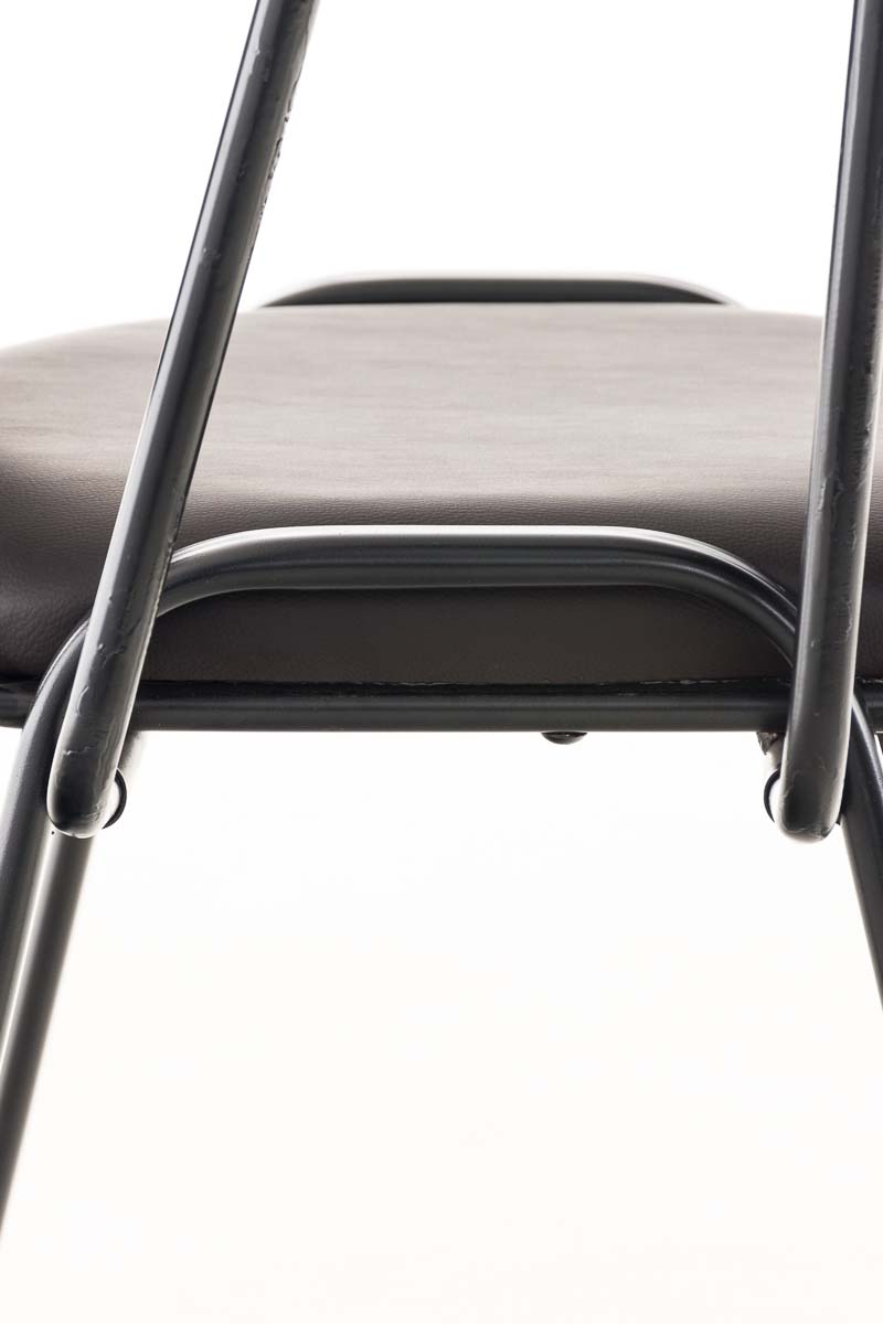 Chaise Ken en similicuir avec tablette rabattable