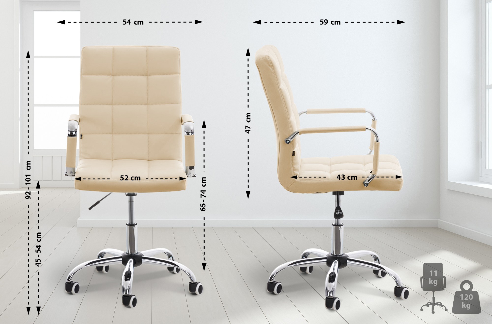 Fauteuil de bureau Deli V2 similicuir