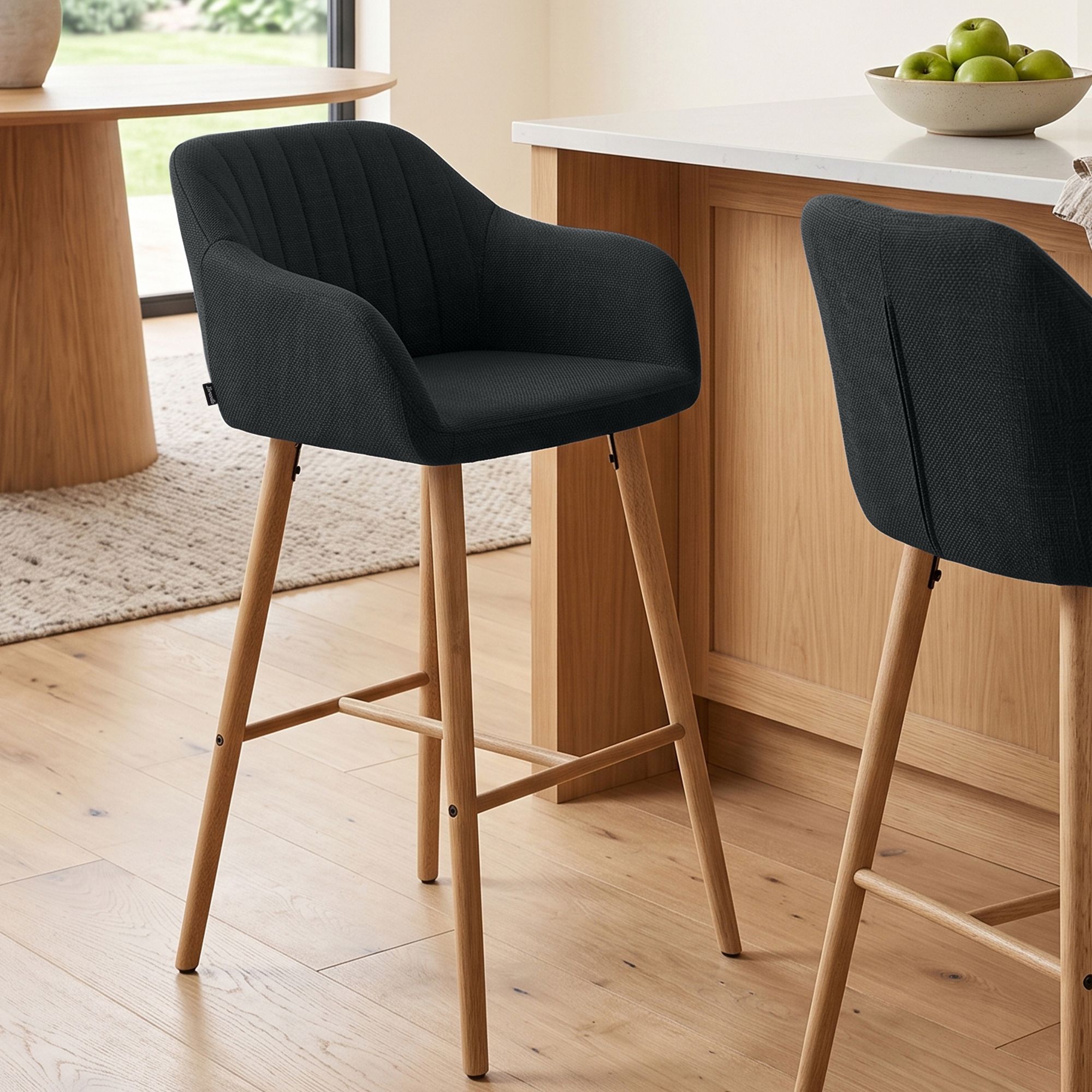 Tabouret de bar Ando tissu