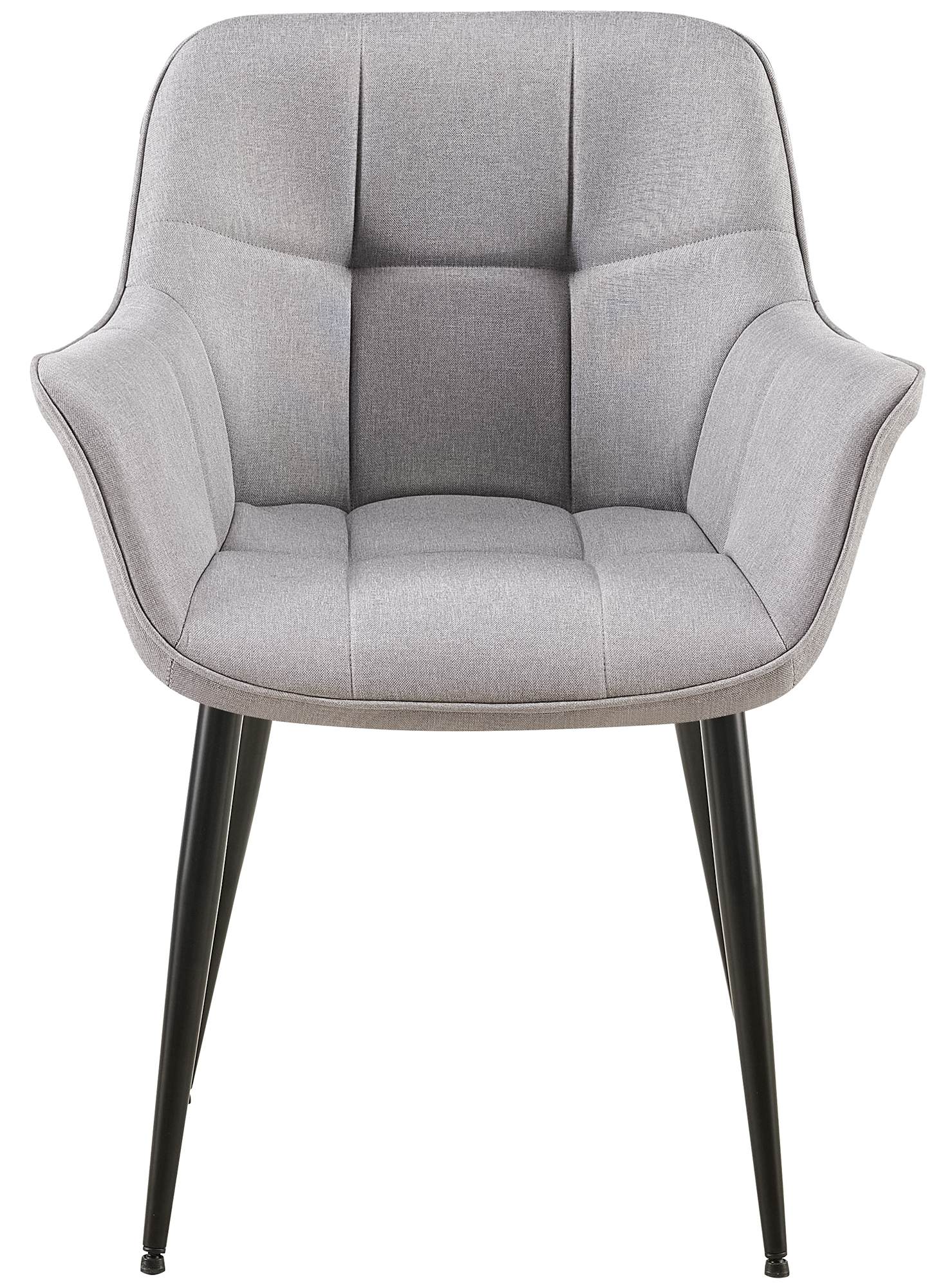 Chaise de salle à manger Roseville avec accoudoirs et pieds en métal