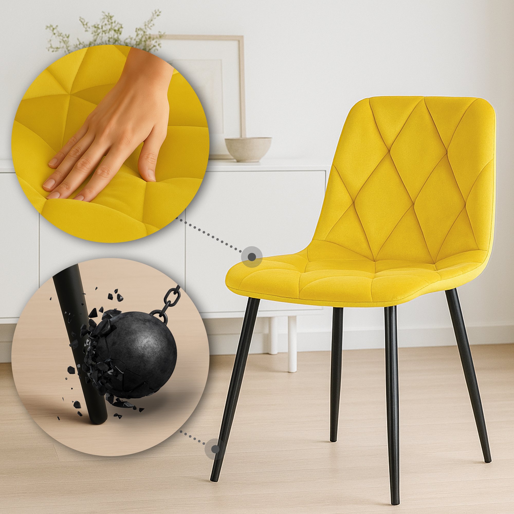 Lot de 2 chaises de salle à manger Clairton